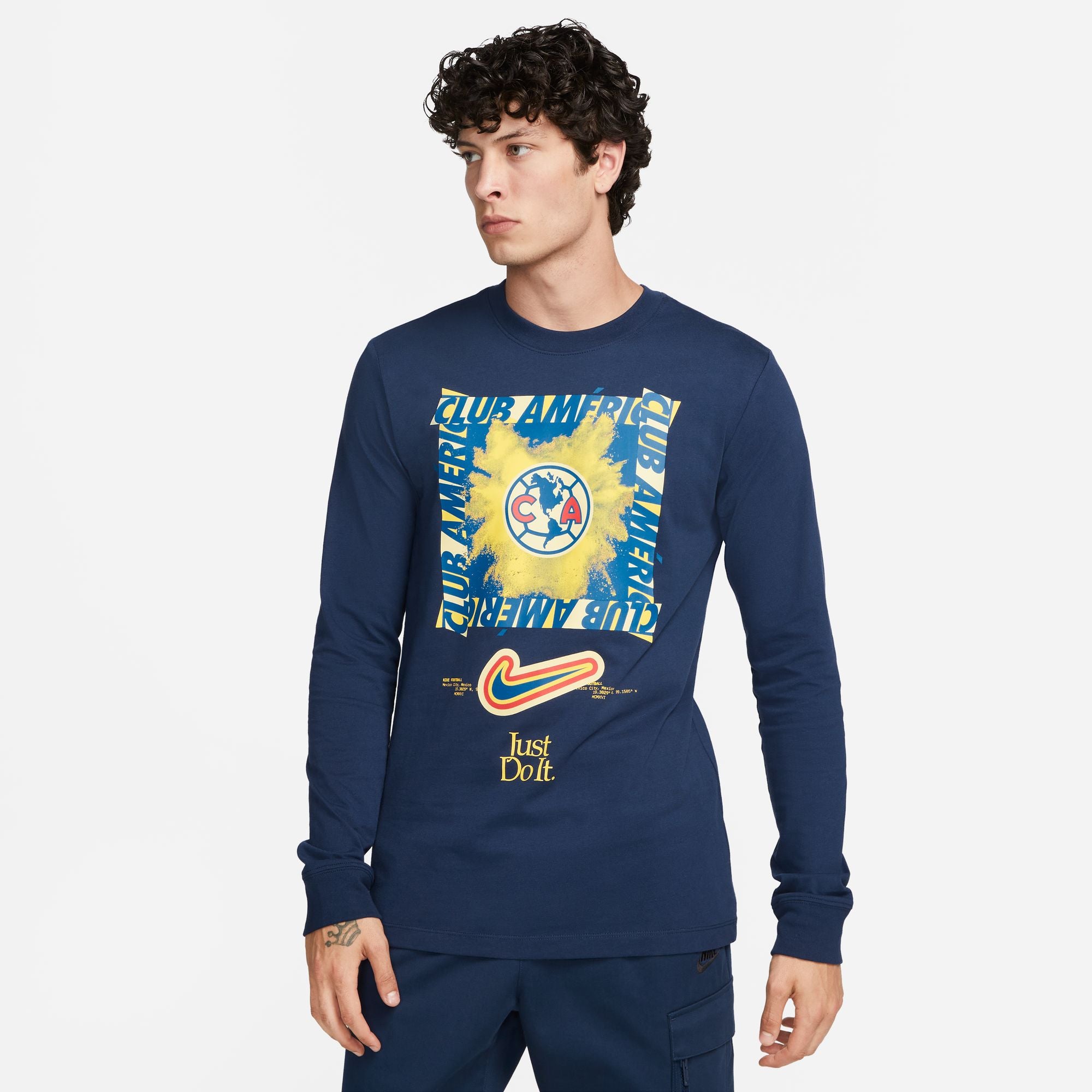 Nike Club America Men's DNA Long Sleeve Tee