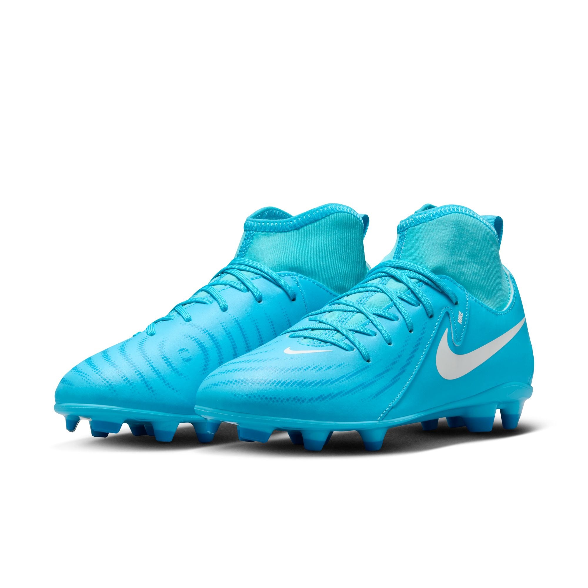 Nike Jr. Phantom Luna 2 Club Little/Big Kids' MG High-Top Soccer Cleats - FJ2601-400-NIKE by Nike | Available at Niky's Sports