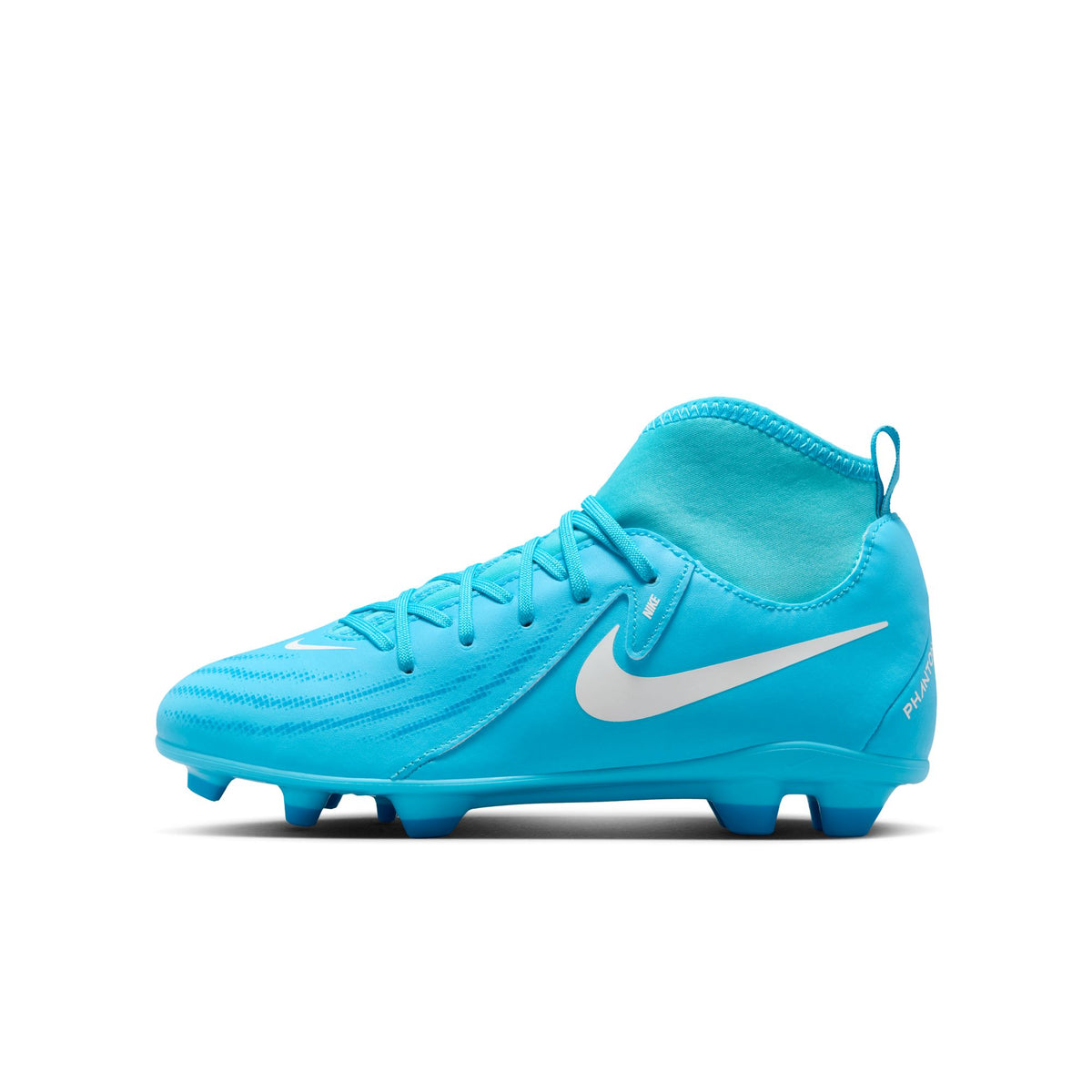 Nike Jr. Phantom Luna 2 Club Little/Big Kids&#39; MG High-Top Soccer Cleats - FJ2601-400-NIKE by Nike | Available at Niky&#39;s Sports