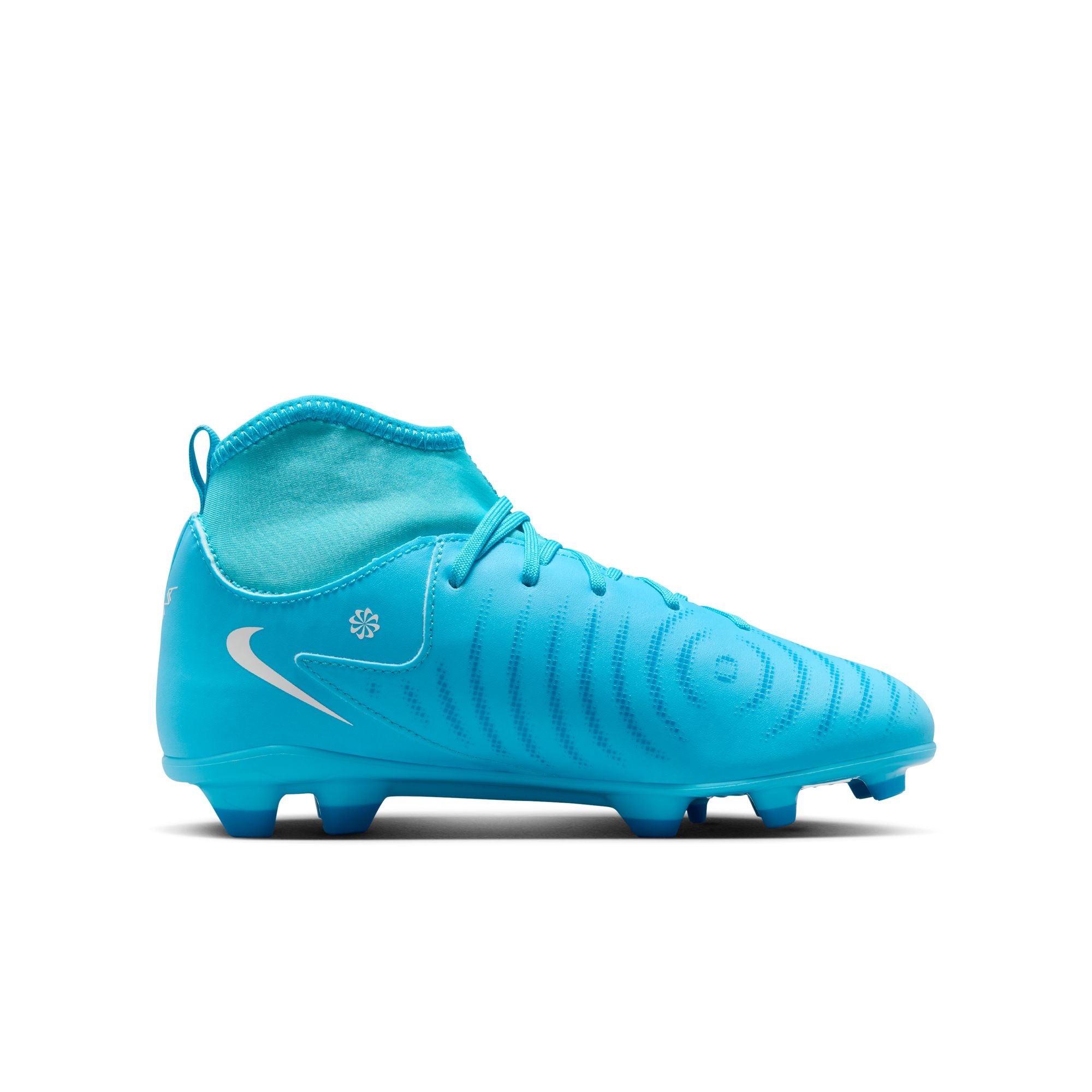 Nike Jr. Phantom Luna 2 Club Little/Big Kids' MG High-Top Soccer Cleats - FJ2601-400-NIKE by Nike | Available at Niky's Sports