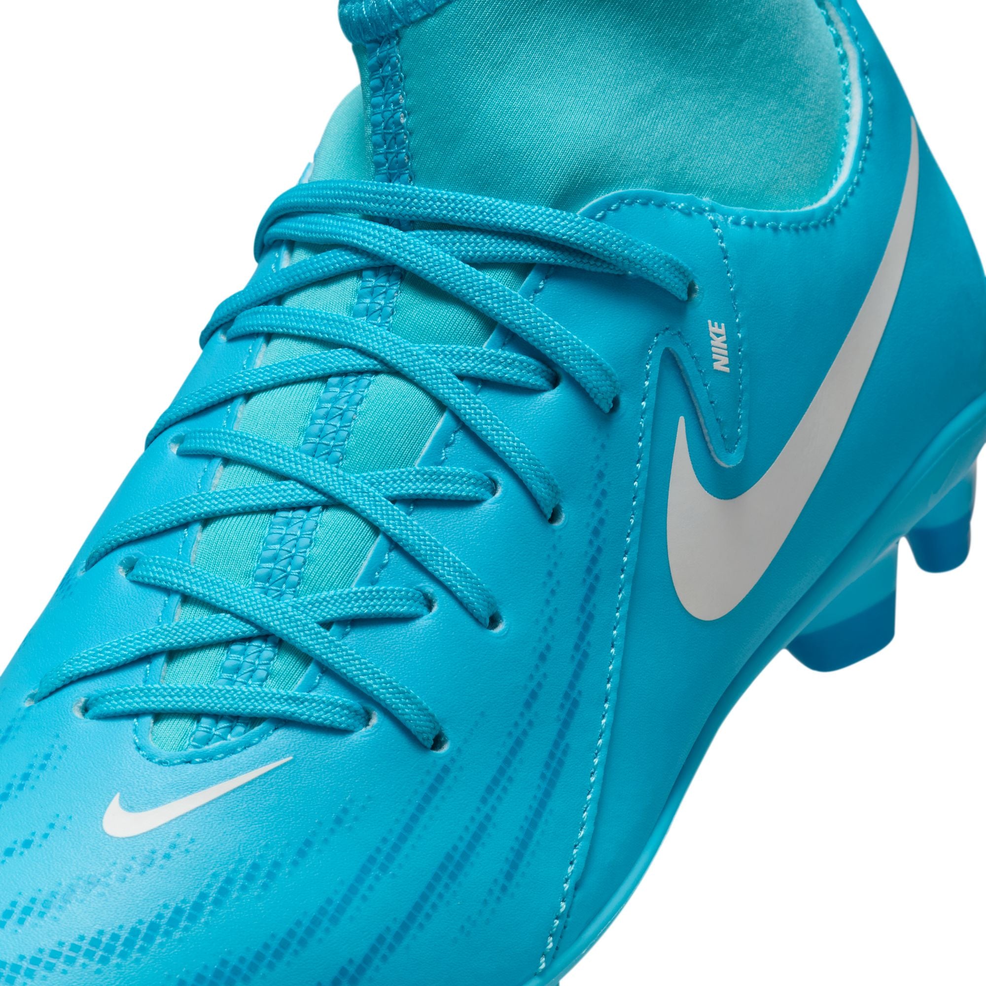 Nike Jr. Phantom Luna 2 Club Little/Big Kids' MG High-Top Soccer Cleats - FJ2601-400-NIKE by Nike | Available at Niky's Sports