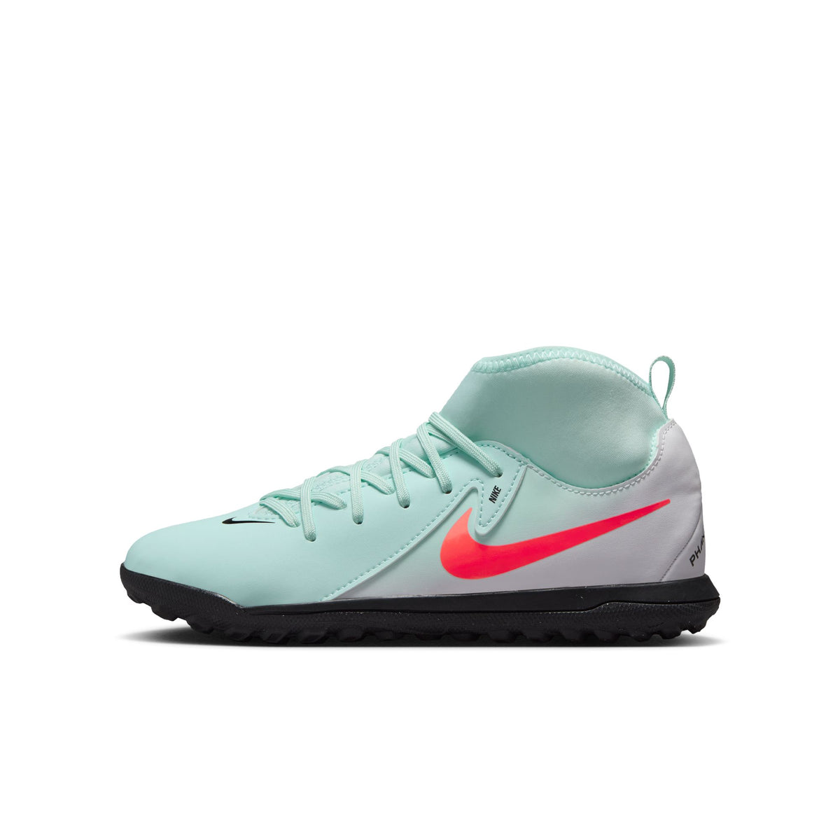 Nike Jr. Phantom Luna 2 Club Little/Big Kids&#39; TF High-Top Soccer Shoes - FJ2607-300-NIKE by Nike | Available at Niky&#39;s Sports