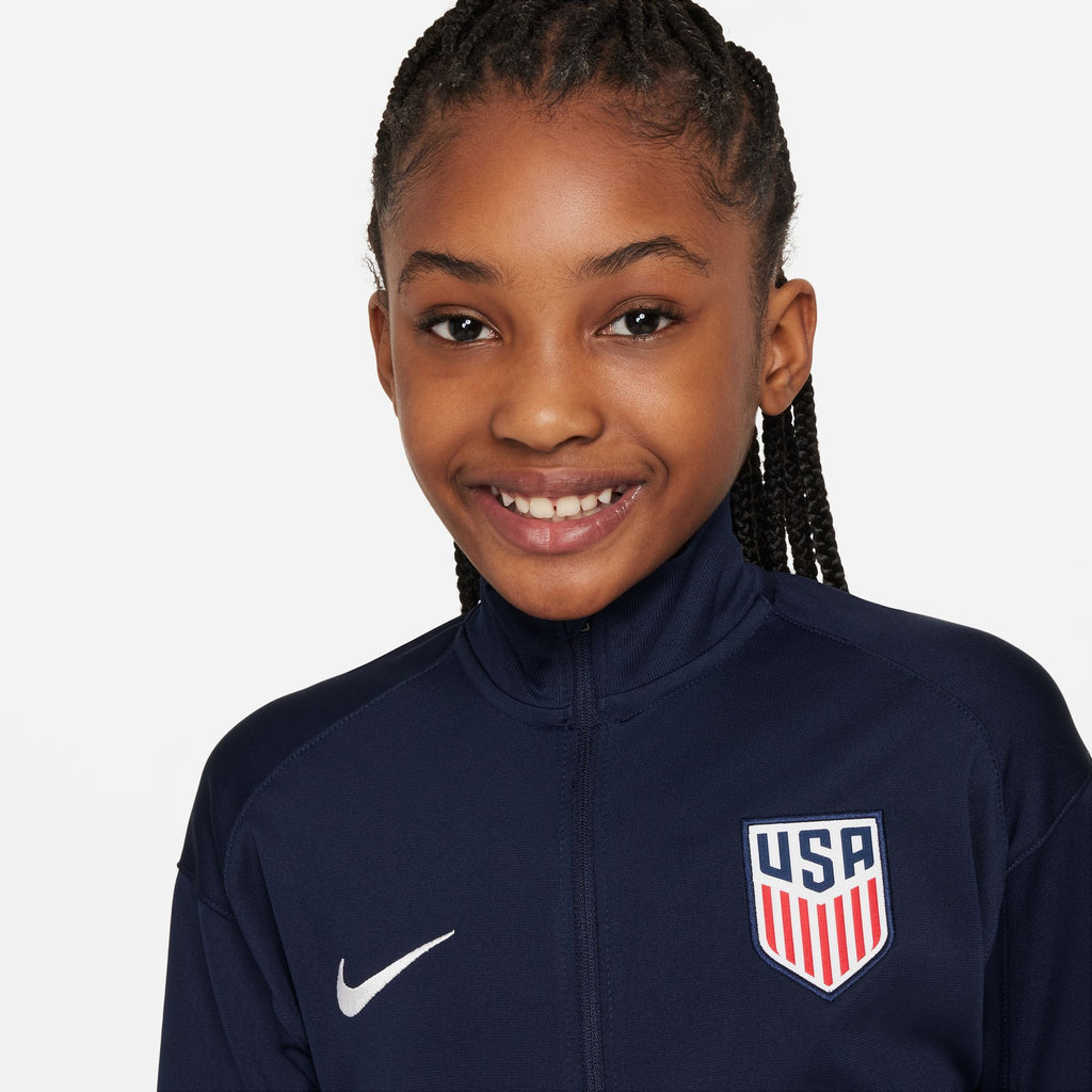 Nike USMNT Strike Big Kids' Dri-FIT Soccer Track Jacket - FJ3060-452-NIKE by Nike | Available at Niky's Sports