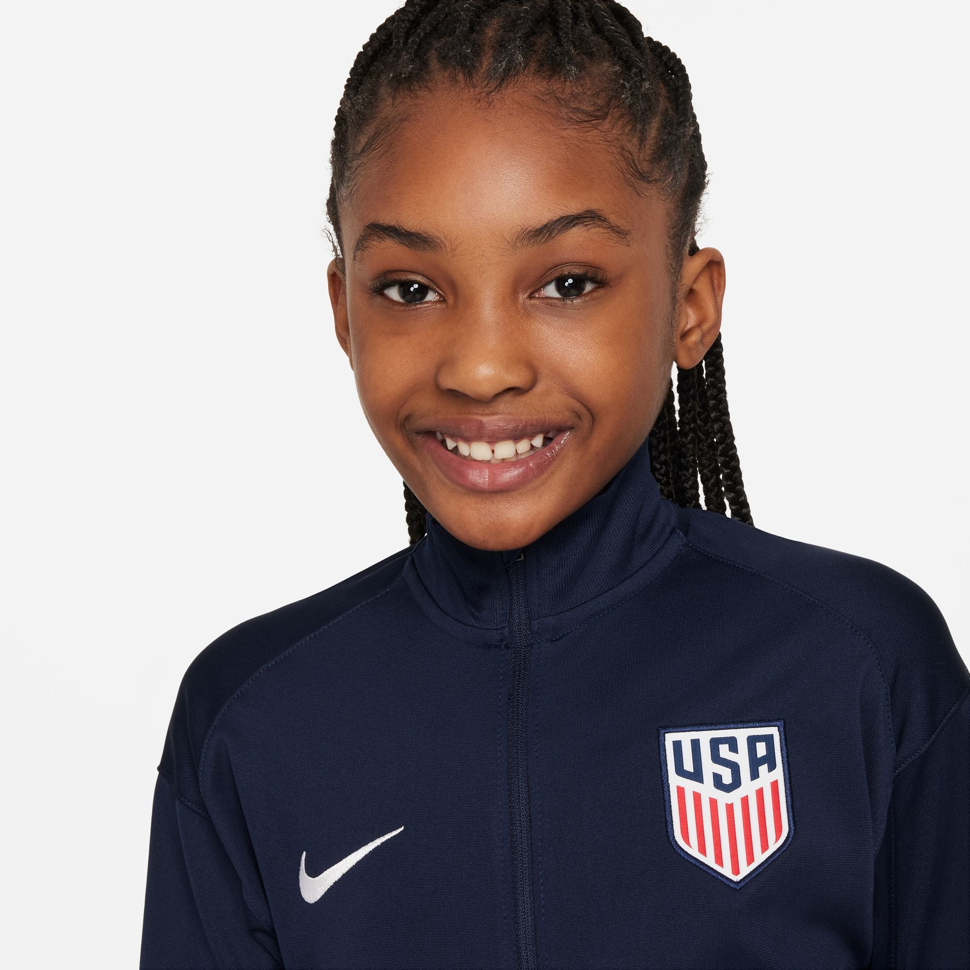 Nike USMNT Strike Big Kids' Dri-FIT Soccer Track Jacket - FJ3060-452-NIKE by Nike | Available at Niky's Sports