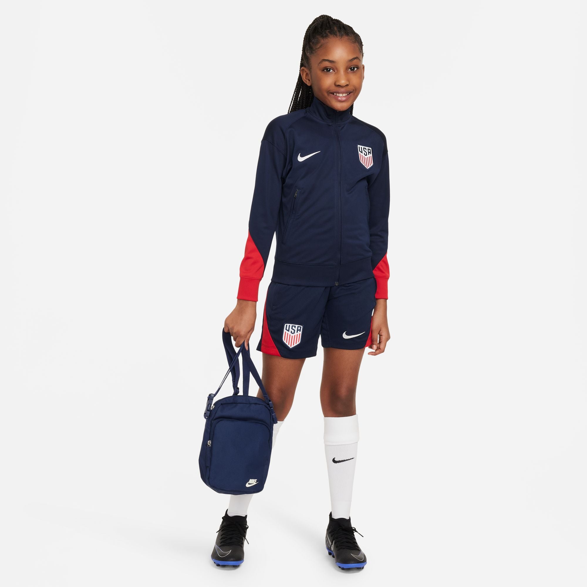 Nike USMNT Strike Big Kids' Dri-FIT Soccer Track Jacket - FJ3060-452-NIKE by Nike | Available at Niky's Sports