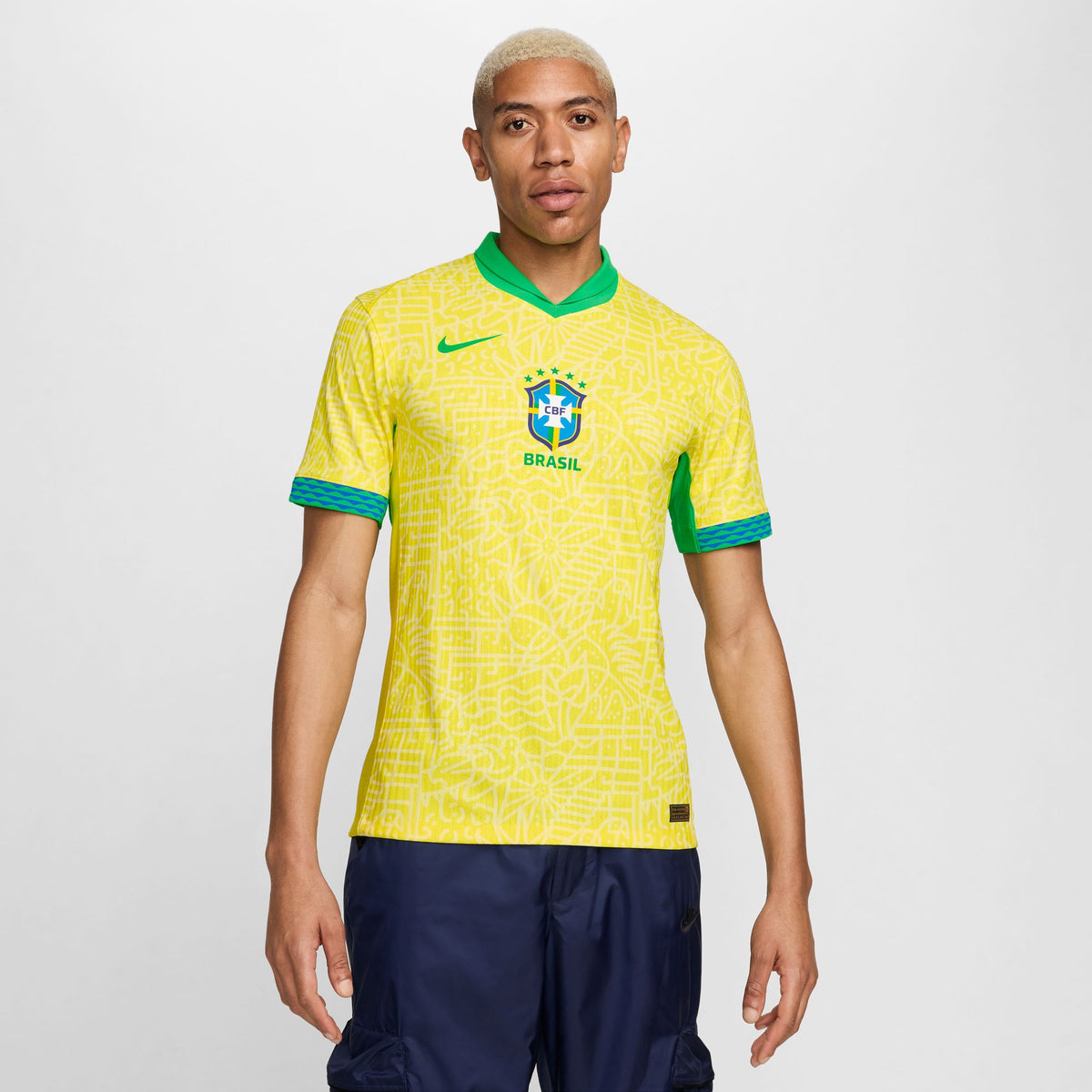 Nike Brazil 2024 Match Home Men&#39;s Dri-FIT ADV Soccer Authentic Jersey - FJ4270-706-NIKE by Nike | Available at Niky&#39;s Sports