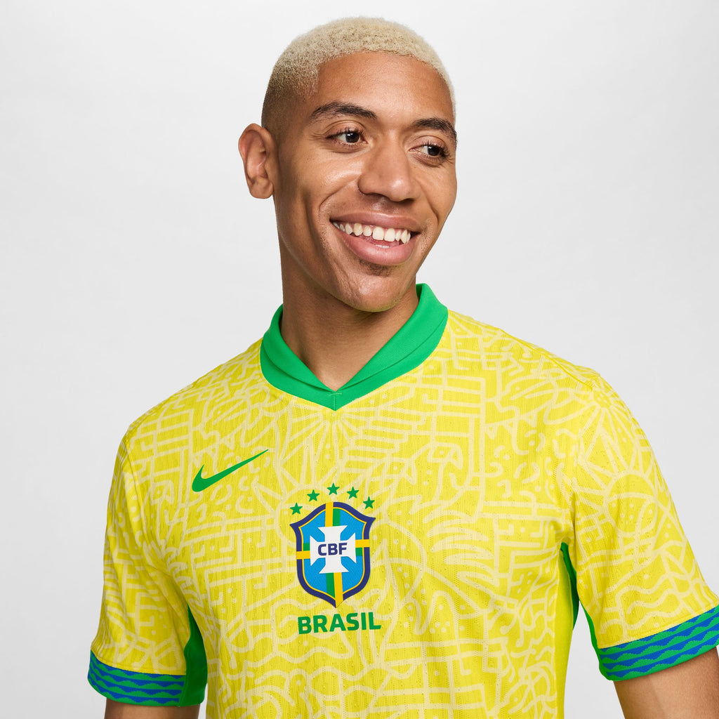 Nike Brazil 2024 Match Home Men's Dri-FIT ADV Soccer Authentic Jersey - FJ4270-706-NIKE by Nike | Available at Niky's Sports