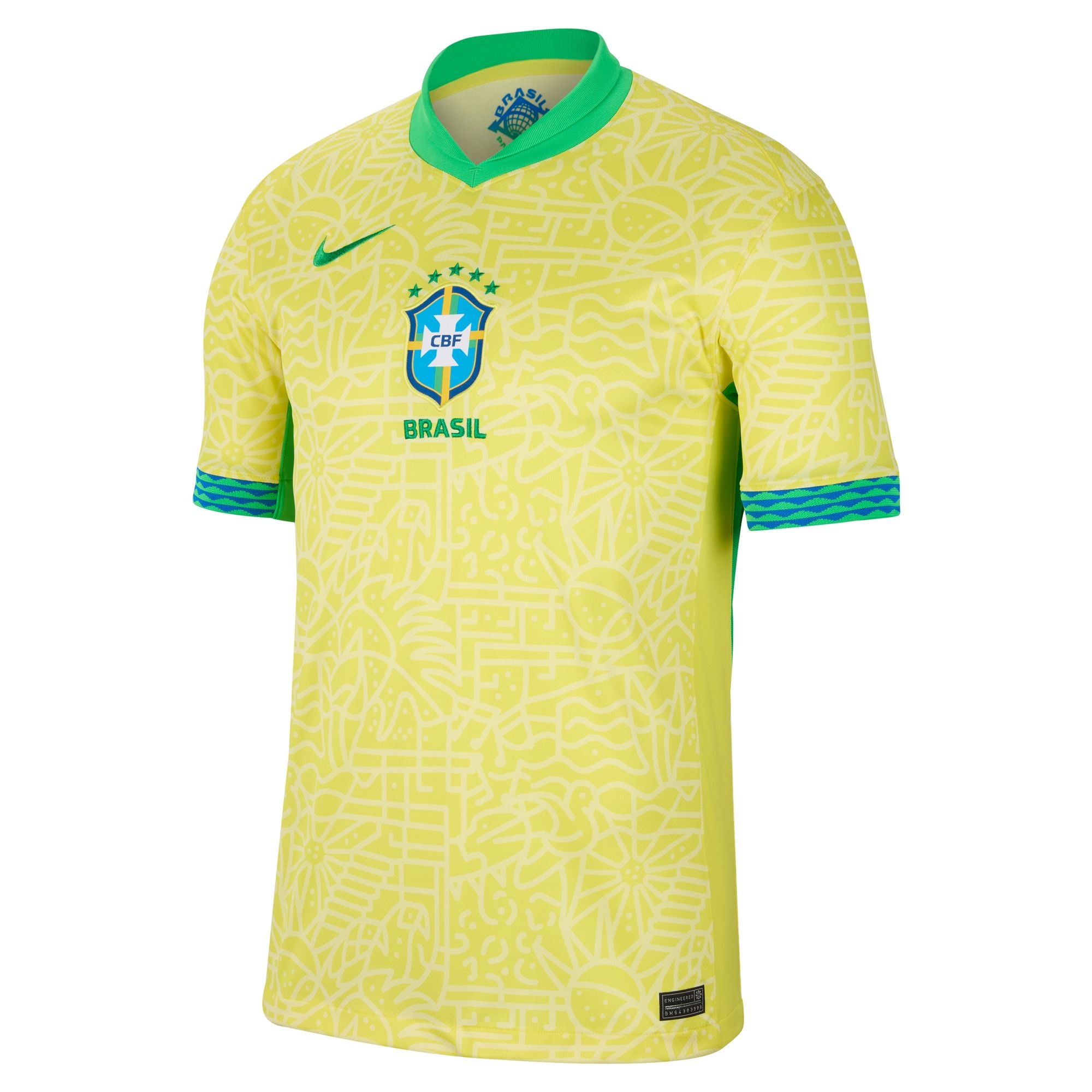 Nike Brazil 2024 Stadium Home Men's Dri-FIT Soccer Replica Jersey - FJ4284-706-NIKE by Nike | Available at Niky's Sports