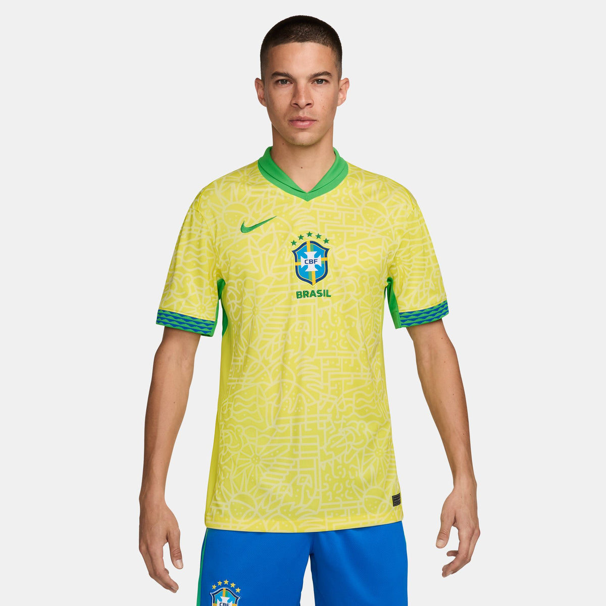 Nike Brazil 2024 Stadium Home Men&#39;s Dri-FIT Soccer Replica Jersey - FJ4284-706-NIKE by Nike | Available at Niky&#39;s Sports