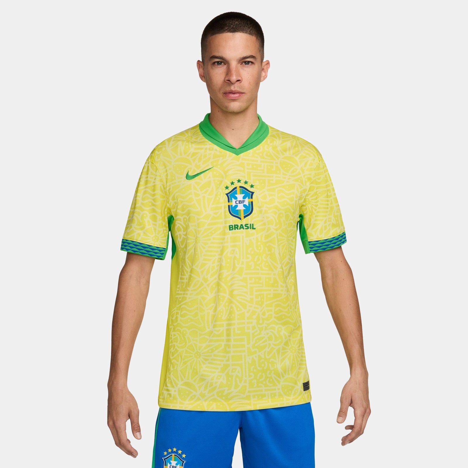 Nike Brazil 2024 Stadium Home Men's Dri-FIT Soccer Replica Jersey - FJ4284-706-NIKE by Nike | Available at Niky's Sports