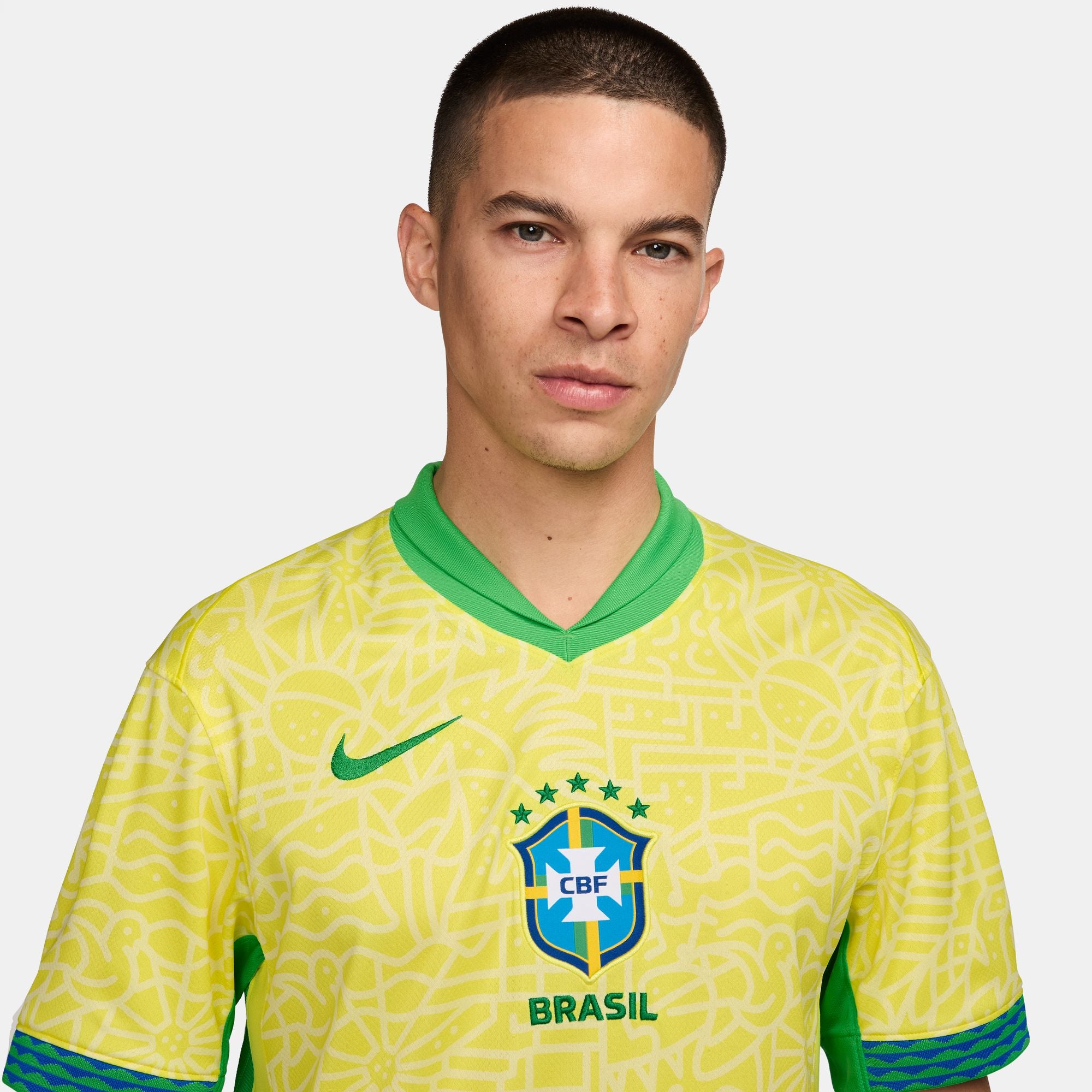 Nike Brazil 2024 Stadium Home Men's Dri-FIT Soccer Replica Jersey - FJ4284-706-NIKE by Nike | Available at Niky's Sports