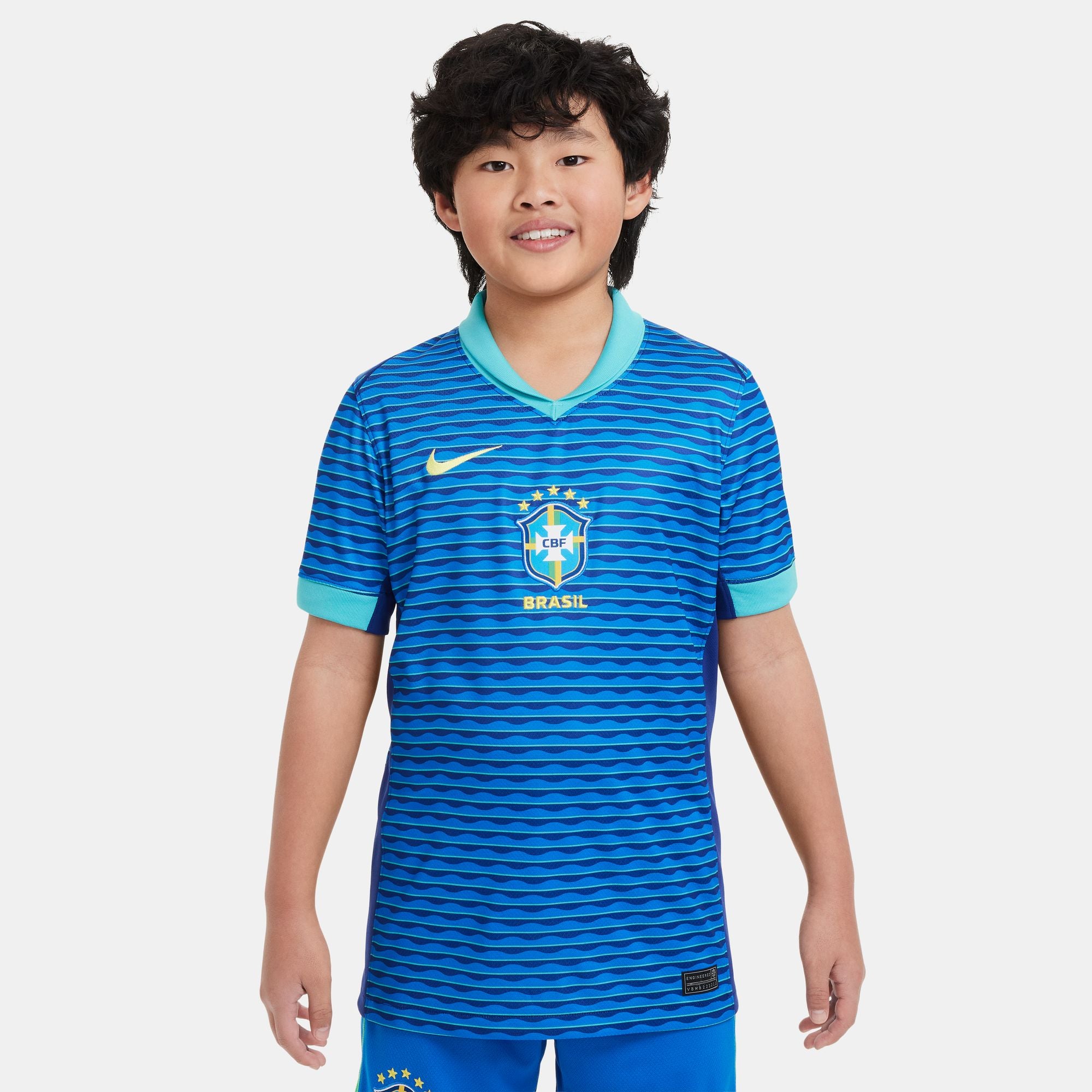 Nike Brazil 2024 Stadium Away Big Kids' Dri-FIT Soccer Replica Jersey