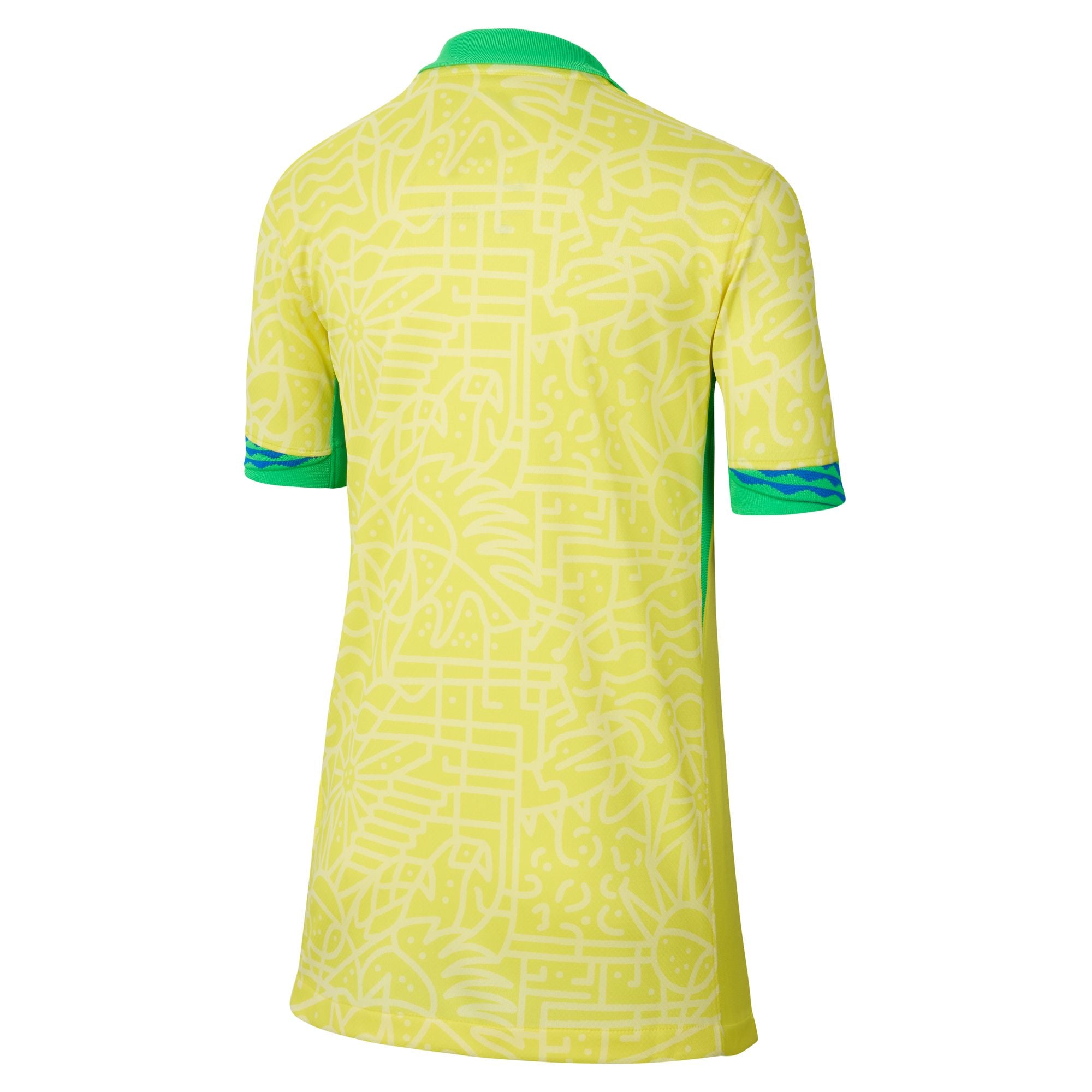 Nike Brazil 2024 Stadium Home Big Kids' Dri-FIT Soccer Replica Jersey - FJ4409-706-NIKE by Nike | Available at Niky's Sports