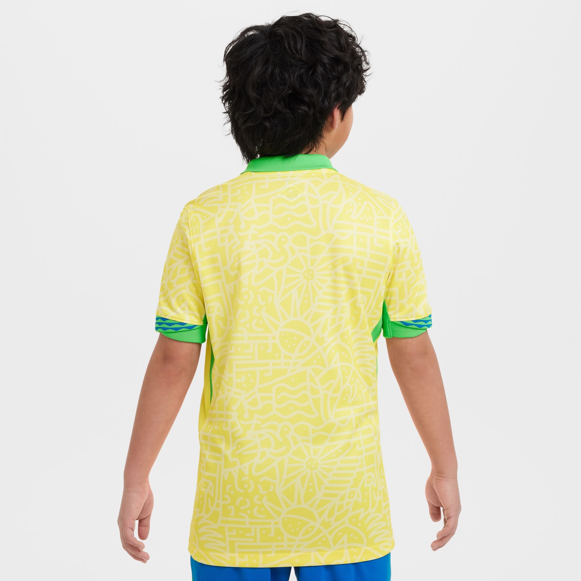 Nike Brazil 2024 Stadium Home Big Kids' Dri-FIT Soccer Replica Jersey - FJ4409-706-NIKE by Nike | Available at Niky's Sports