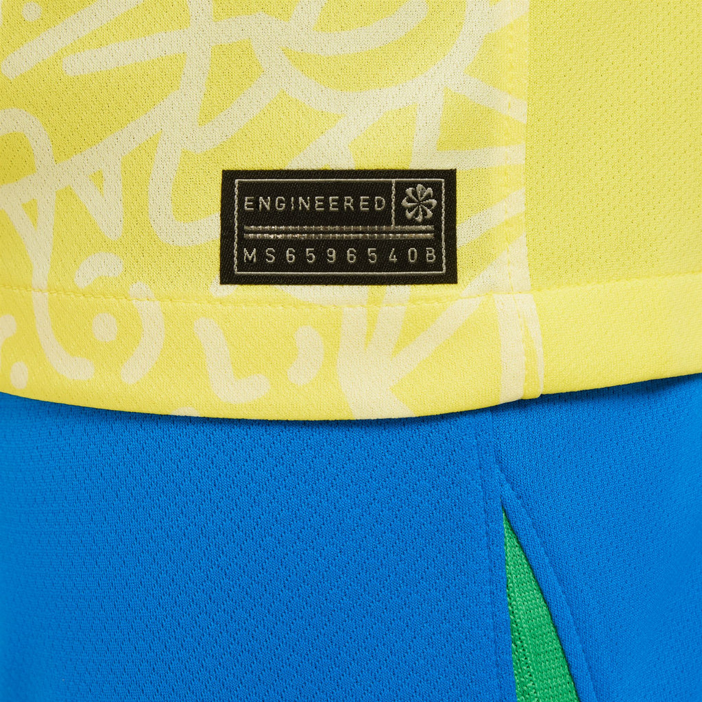 Nike Brazil 2024 Stadium Home Big Kids' Dri-FIT Soccer Replica Jersey - FJ4409-706-NIKE by Nike | Available at Niky's Sports