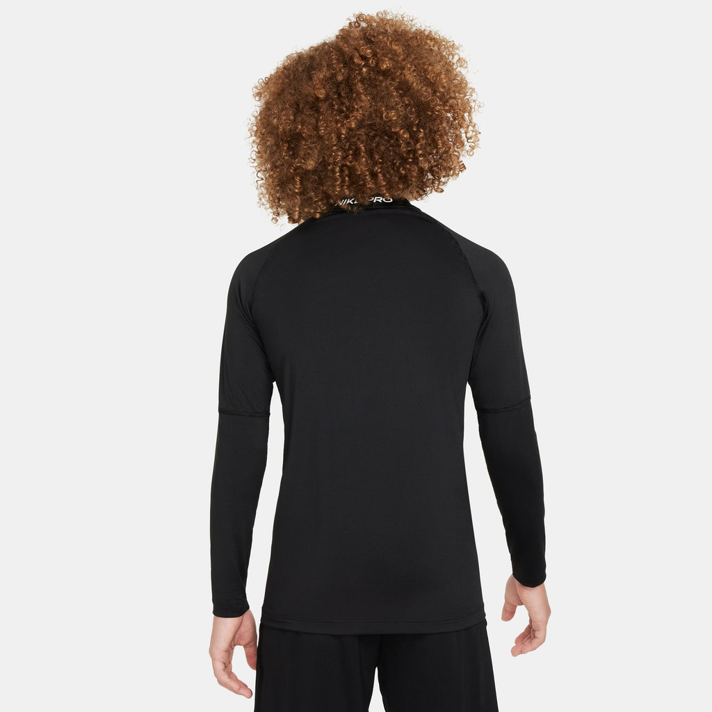 Nike Pro Big Kids' (Boys') Dri-FIT Long-Sleeve Top - FJ6822-010-NIKE by Nike | Available at Niky's Sports