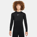 Nike Pro Big Kids' (Boys') Dri-FIT Long-Sleeve Top - FJ6822-010-NIKE by Nike | Available at Niky's Sports