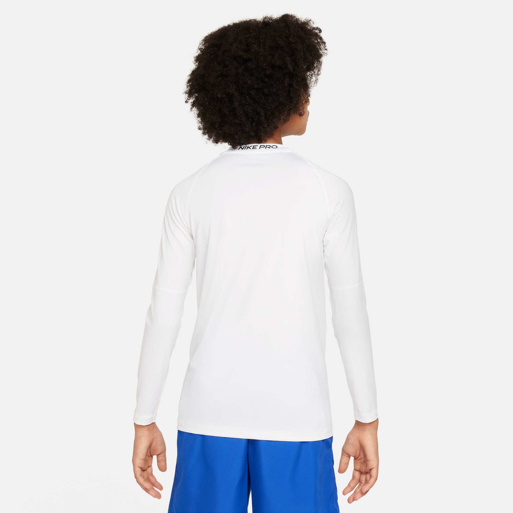 Nike Pro Big Kids' (Boys') Dri-FIT Long-Sleeve Top - FJ6822-100-NIKE by Nike | Available at Niky's Sports