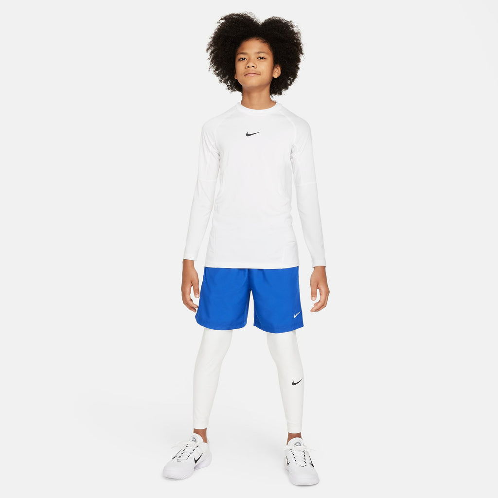 Nike Pro Big Kids' (Boys') Dri-FIT Long-Sleeve Top - FJ6822-100-NIKE by Nike | Available at Niky's Sports