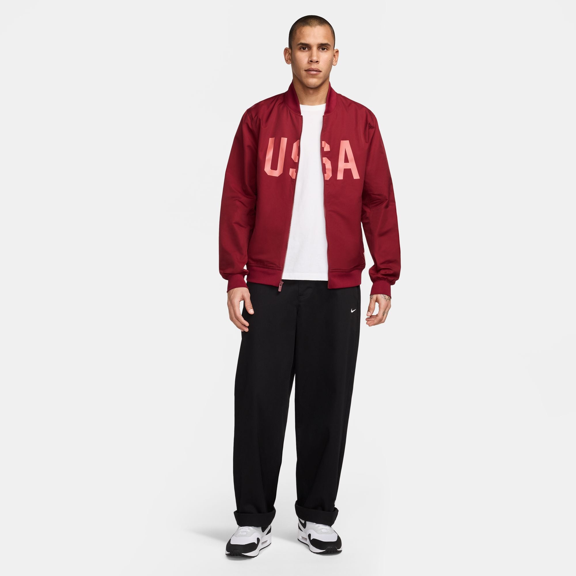 Nike USA Sport Essentials Men's Soccer Woven Bomber Jacket - FJ7447-677-NIKE by Nike | Available at Niky's Sports