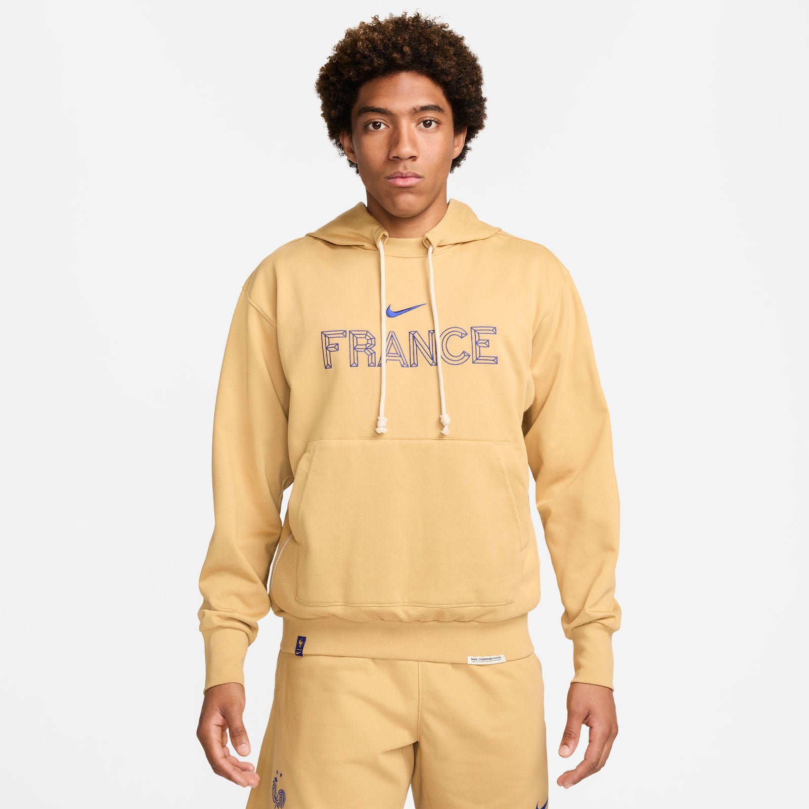 Nike FFF France Standard Issue Men's Dri-FIT Soccer Pullover Hoodie - FJ7880-714-NIKE by Nike | Available at Niky's Sports