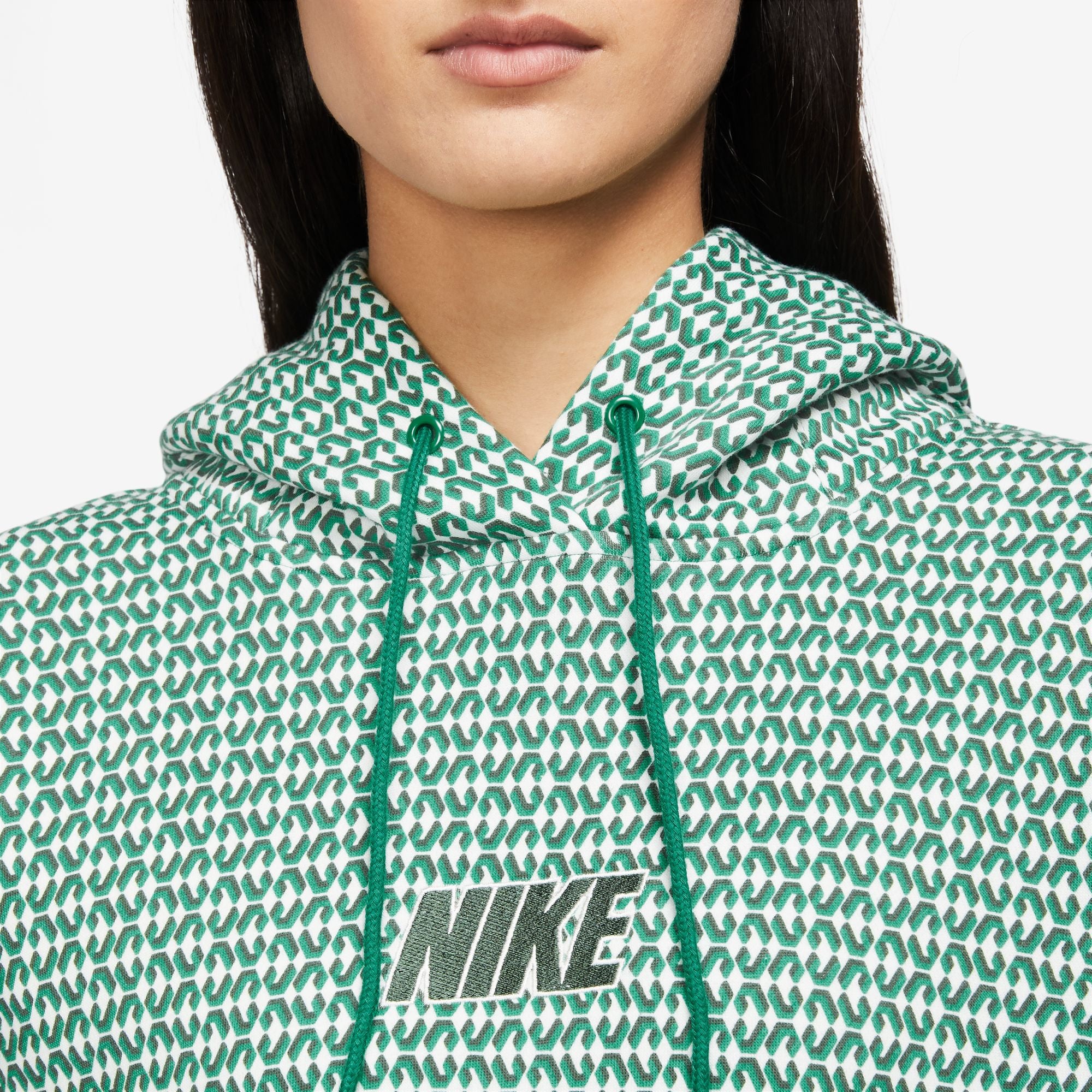 nike green pullover women's