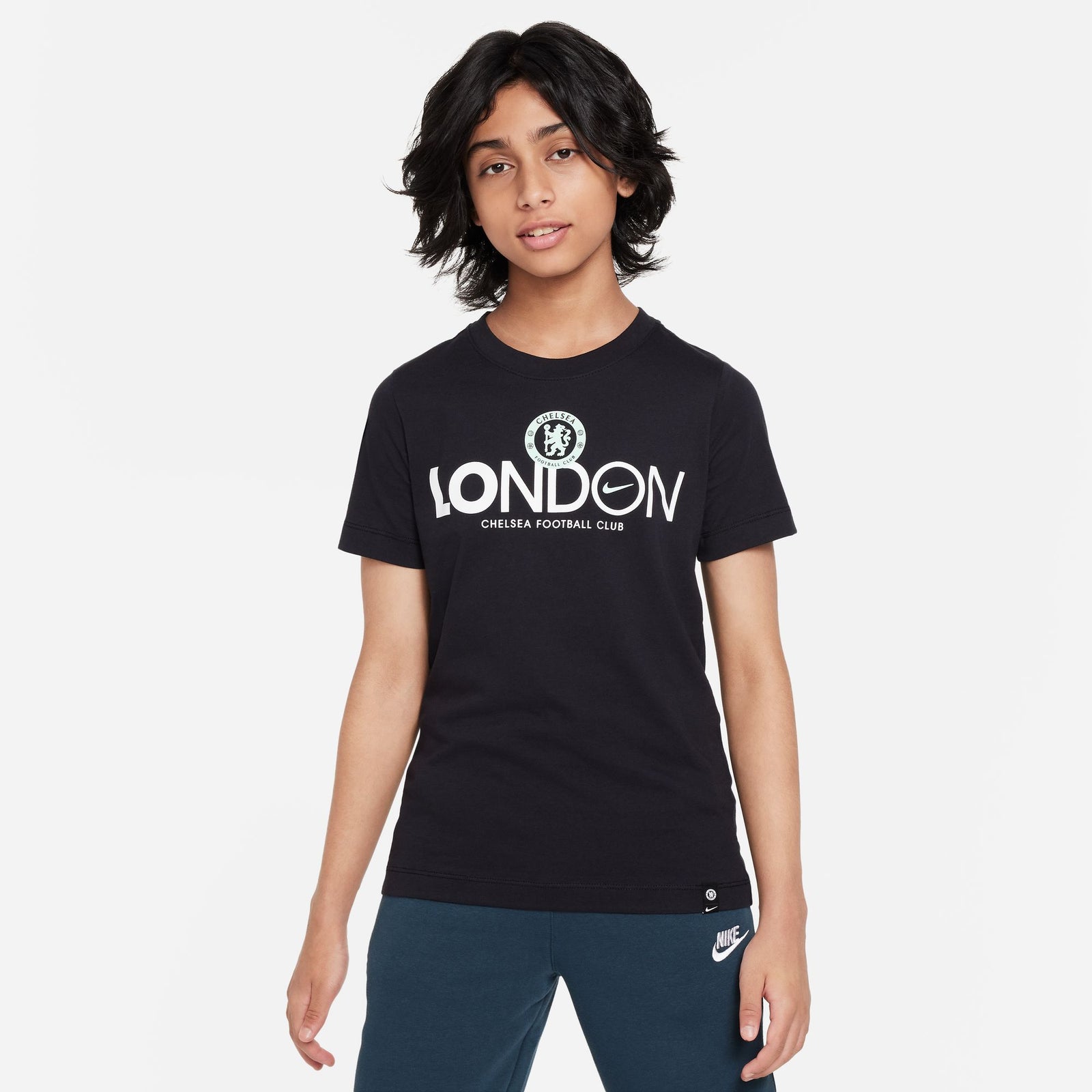 Nike Chelsea FC Mercurial Big Kids' Soccer T-Shirt - FN2459-010-NIKE by Nike | Available at Niky's Sports