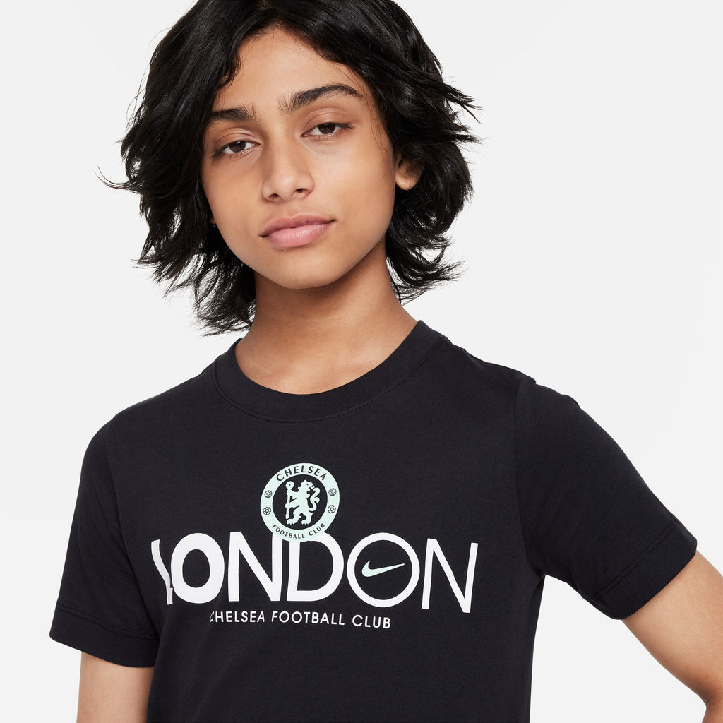 Nike Chelsea FC Mercurial Big Kids' Soccer T-Shirt - FN2459-010-NIKE by Nike | Available at Niky's Sports
