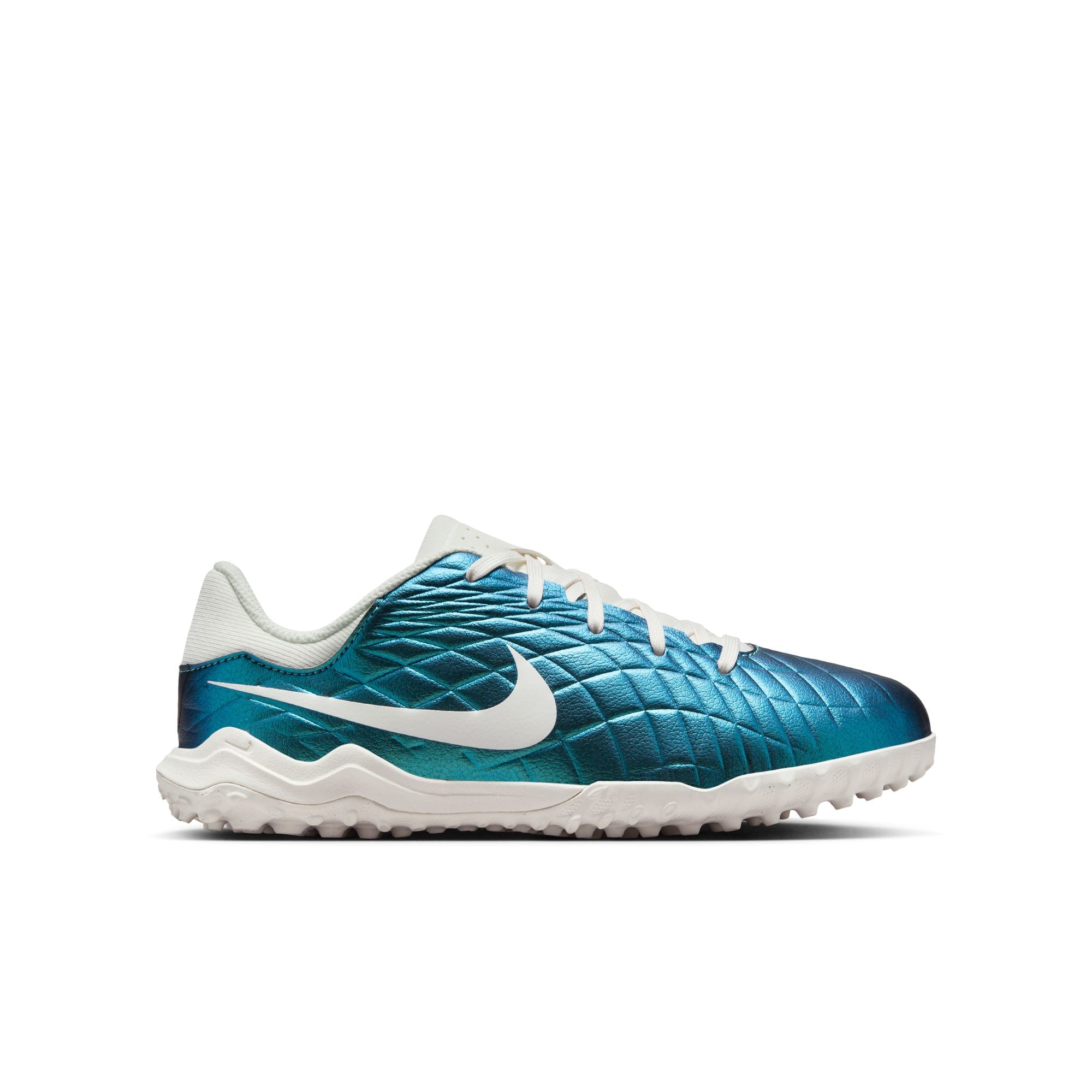 Nike Jr. Tiempo Emerald Legend 10 Academy Little/Big Kids' TF Low-Top Soccer Shoes - FN5927-300-NIKE by Nike | Available at Niky's Sports