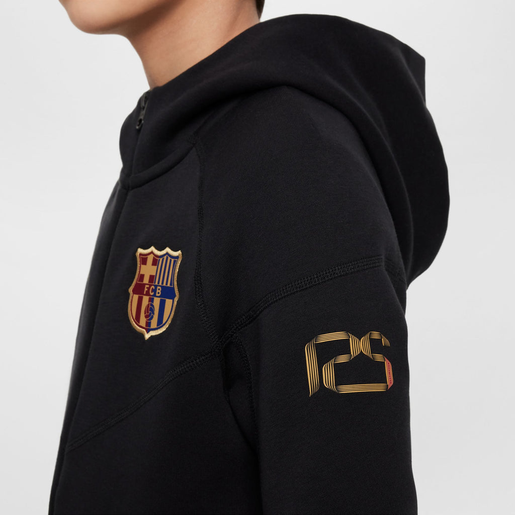 Nike FC Barcelona Tech Fleece Big Kids' (Boys') Soccer Full-Zip Hoodie - FN8500-011-NIKE by Nike | Available at Niky's Sports