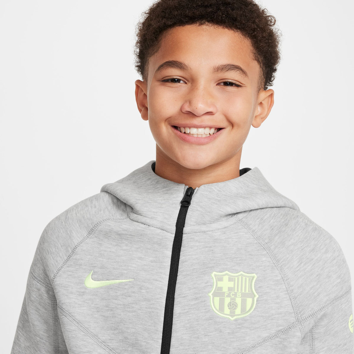 Nike FC Barcelona Tech Fleece Big Kids' (Boys') Soccer Full-Zip Hoodie - FN8500-065-NIKE by Nike | Available at Niky's Sports