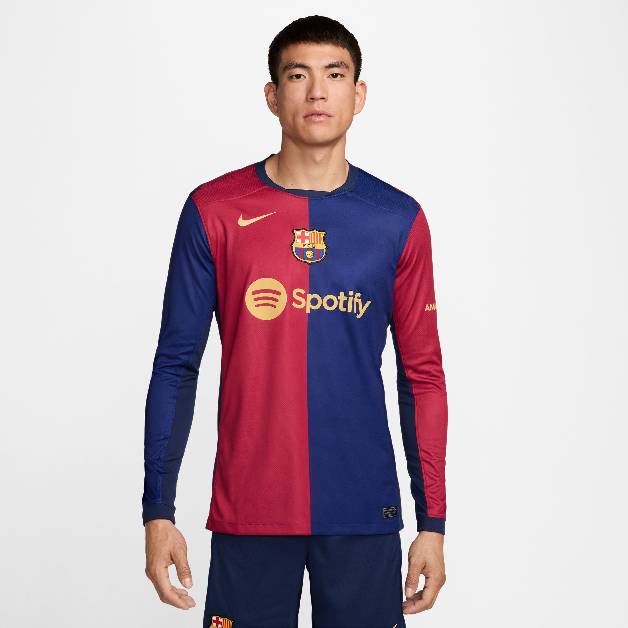 FC Barcelona 2024/25 Stadium Home Men's Nike Dri-FIT Soccer Replica Long-Sleeve Jersey - FN8806-456-NIKE by Nike | Available at Niky's Sports