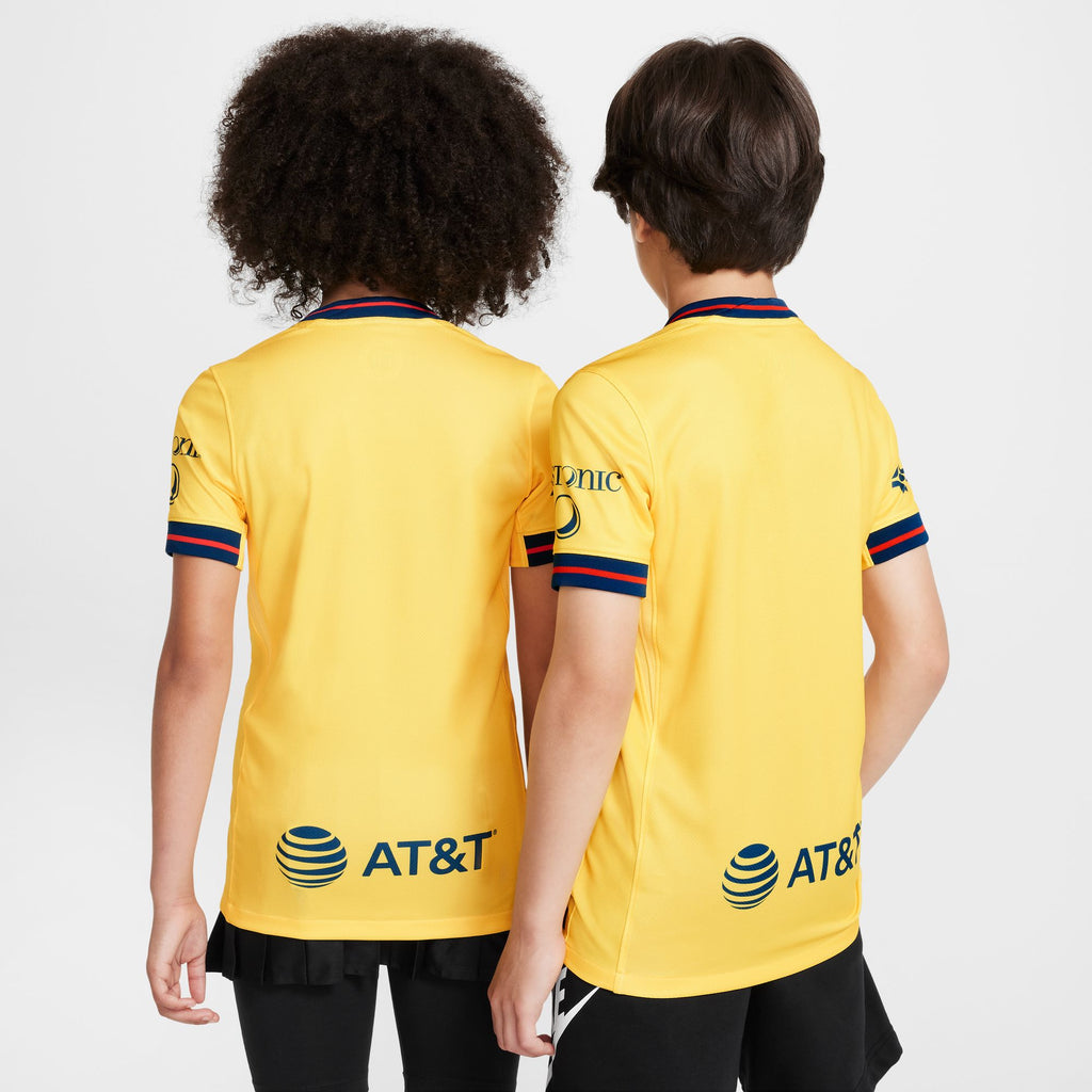 Nike Club America 2024/25 Stadium Home Big Kids' Dri-FIT Soccer Replica Jersey - FN9123-719-NIKE by Nike | Available at Niky's Sports