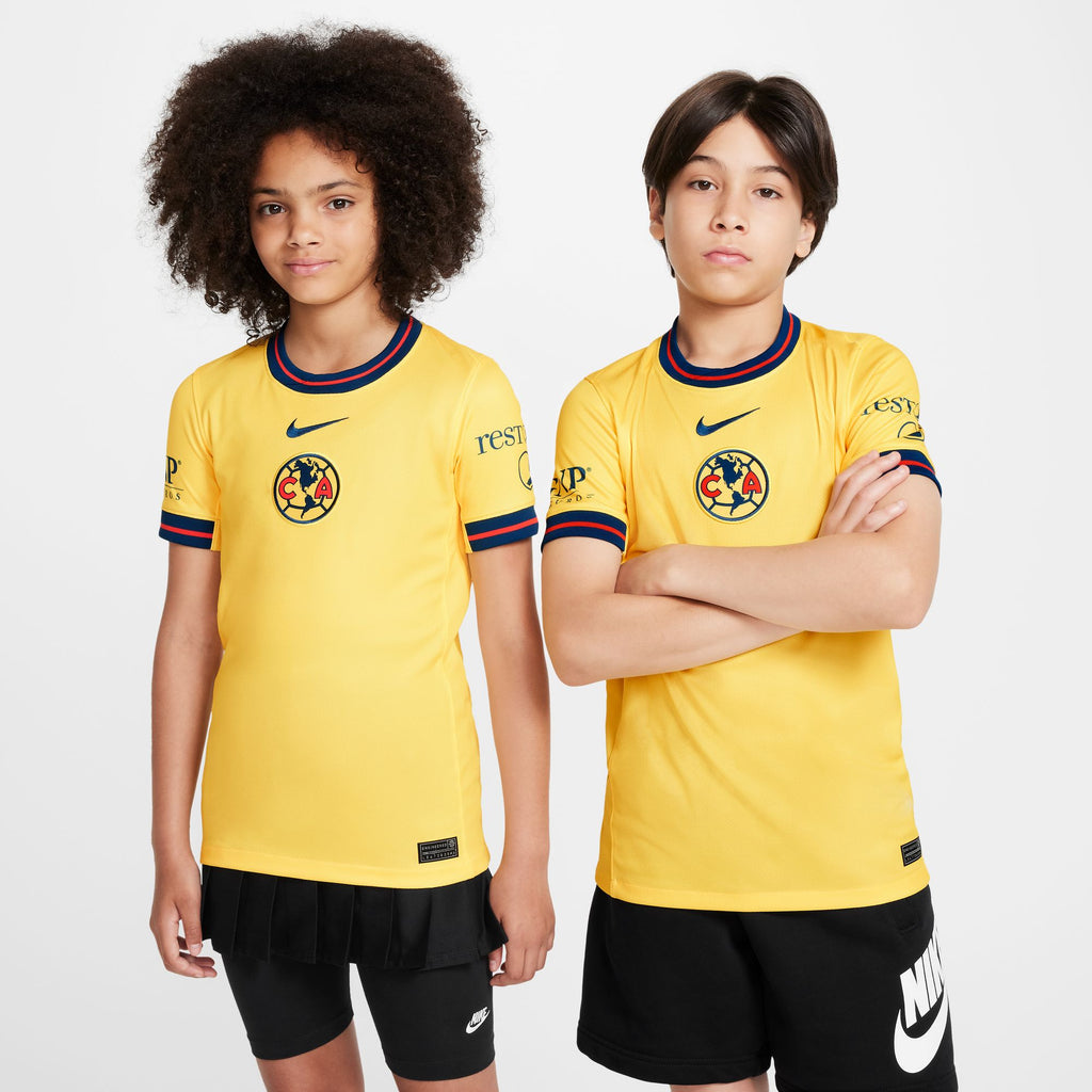 Nike Club America 2024/25 Stadium Home Big Kids' Dri-FIT Soccer Replica Jersey - FN9123-719-NIKE by Nike | Available at Niky's Sports