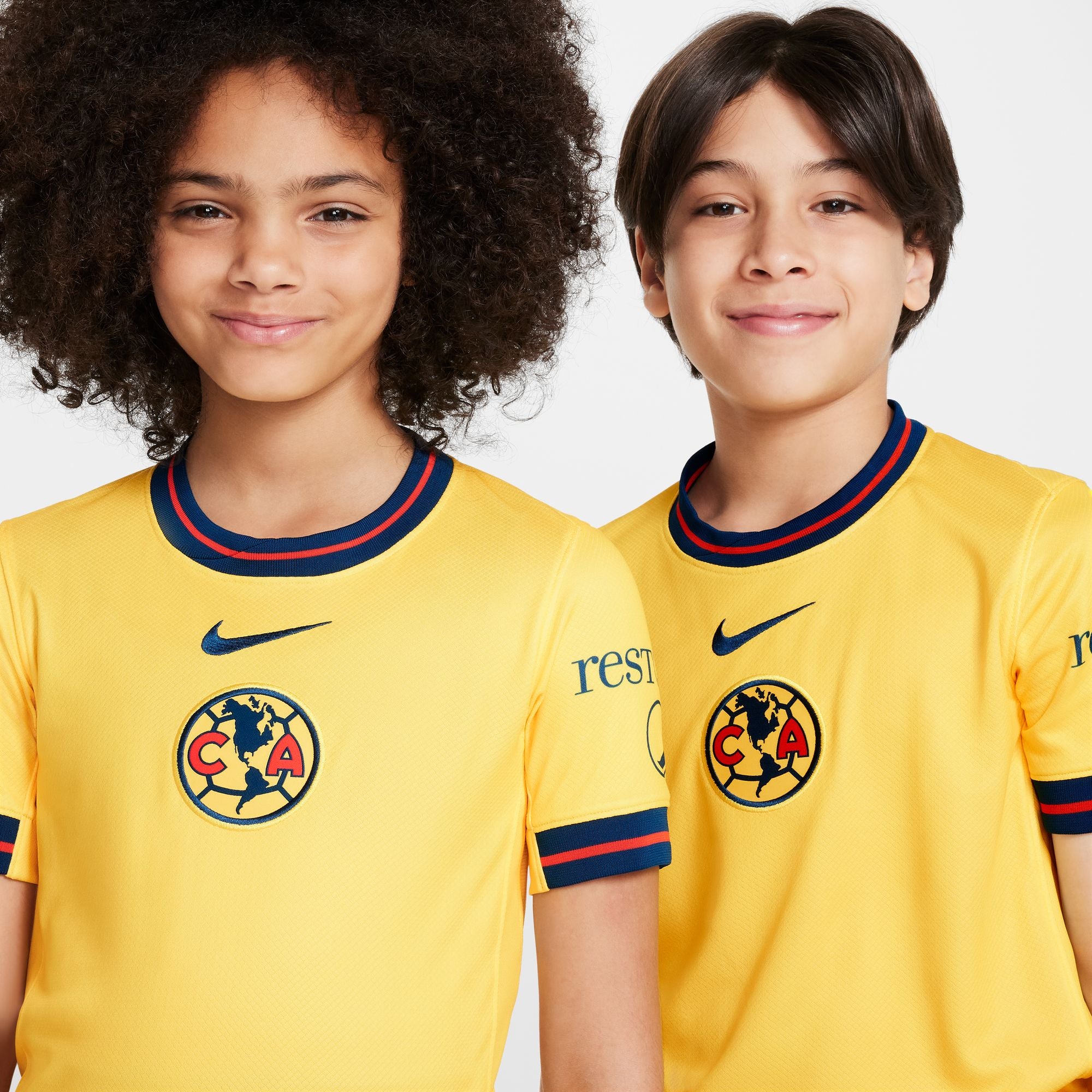 Nike Club America 2024/25 Stadium Home Big Kids' Dri-FIT Soccer Replica Jersey - FN9123-719-NIKE by Nike | Available at Niky's Sports