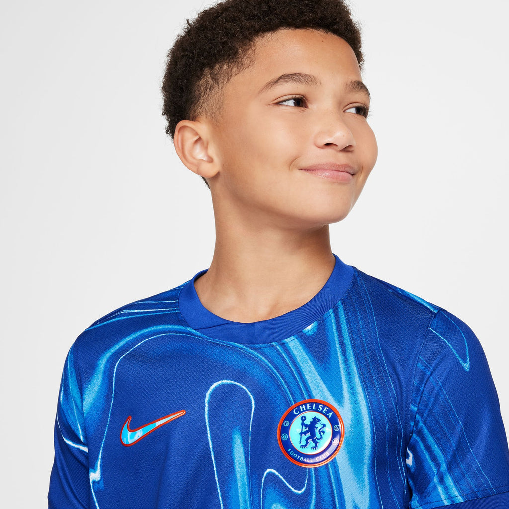 Nike Chelsea FC 2024/25 Stadium Home Big Kids' Dri-FIT Soccer Replica Jersey - FN9124-496-NIKE by Nike | Available at Niky's Sports