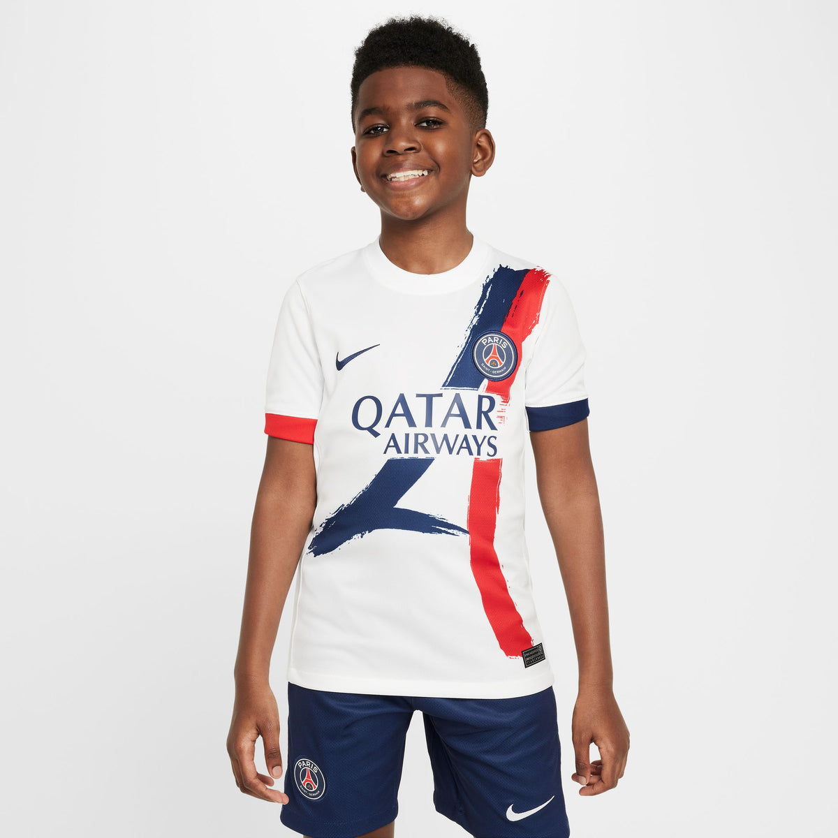 Nike Paris Saint-Germain 2024/25 Stadium Away Big Kids&#39; Dri-FIT Soccer Replica Jersey - FN9126-101-NIKE by Nike | Available at Niky&#39;s Sports