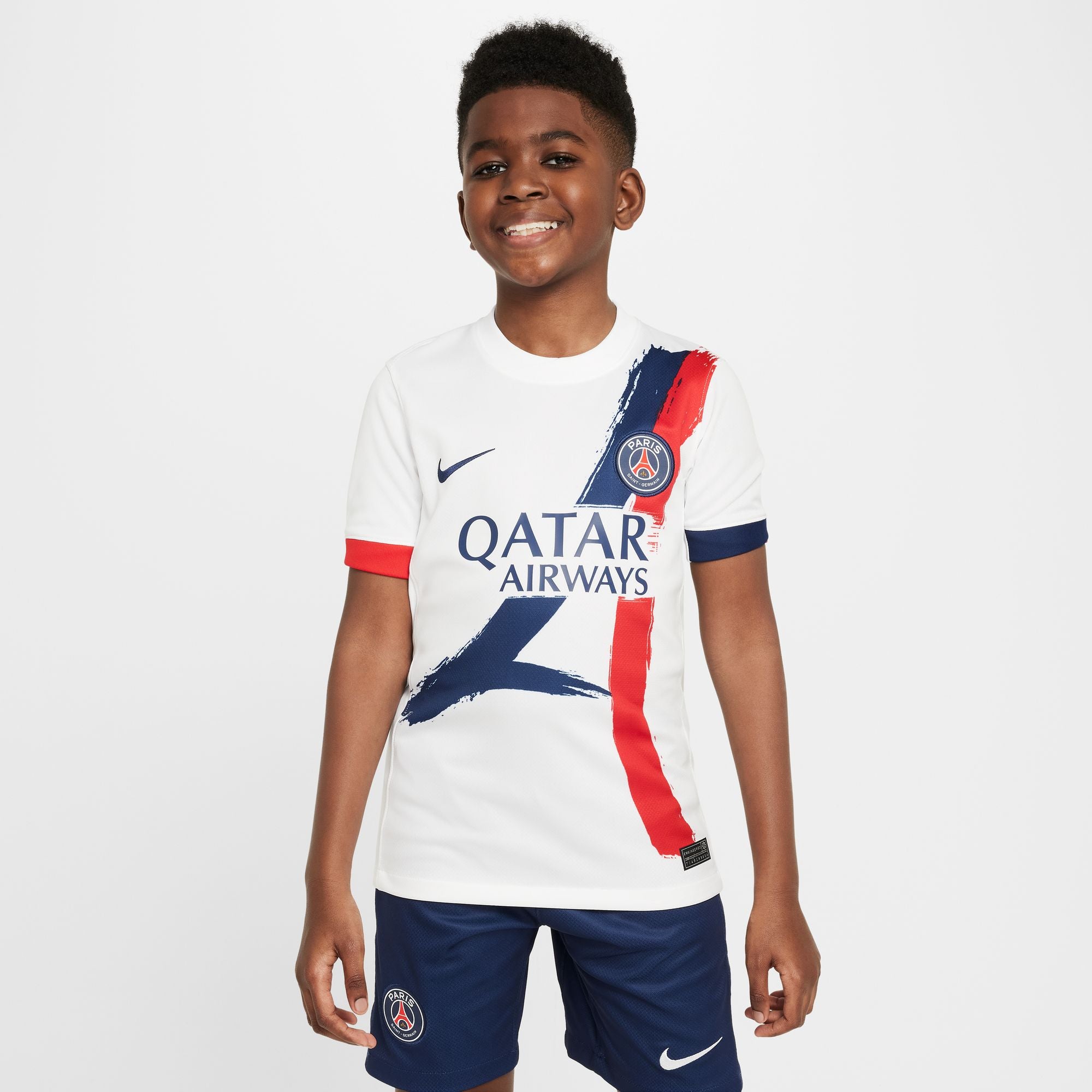 Nike Paris Saint-Germain 2024/25 Stadium Away Big Kids' Dri-FIT Soccer Replica Jersey - FN9126-101-NIKE by Nike | Available at Niky's Sports