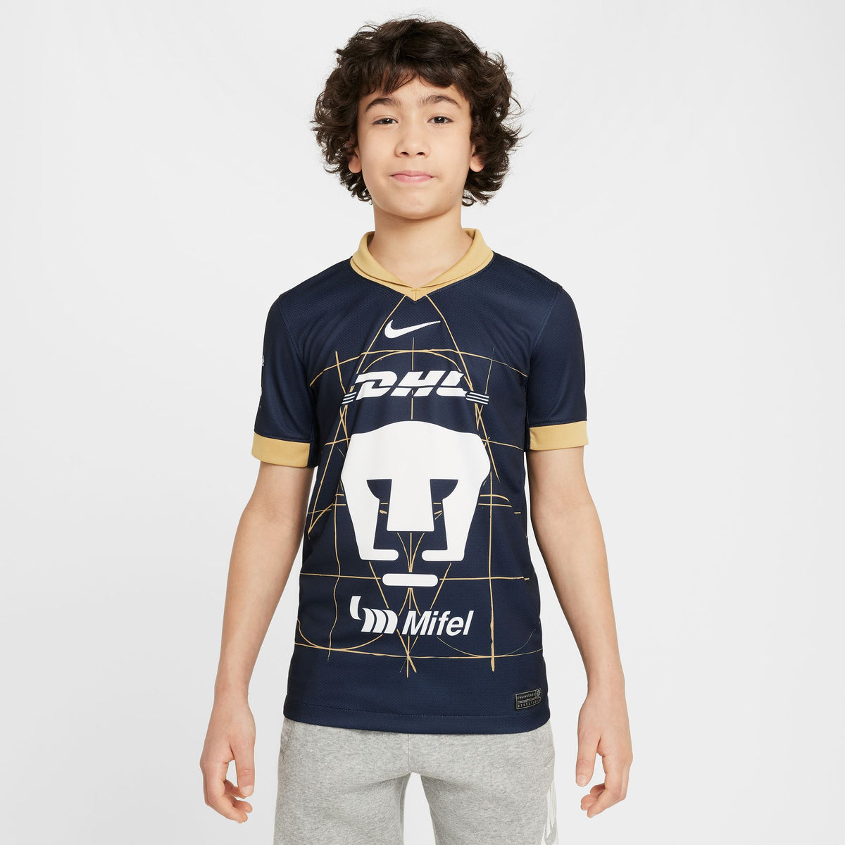 Nike Pumas UNAM 2024/25 Stadium Away Big Kids&#39; Dri-FIT Soccer Replica Jersey - FN9127-451-NIKE by Nike | Available at Niky&#39;s Sports