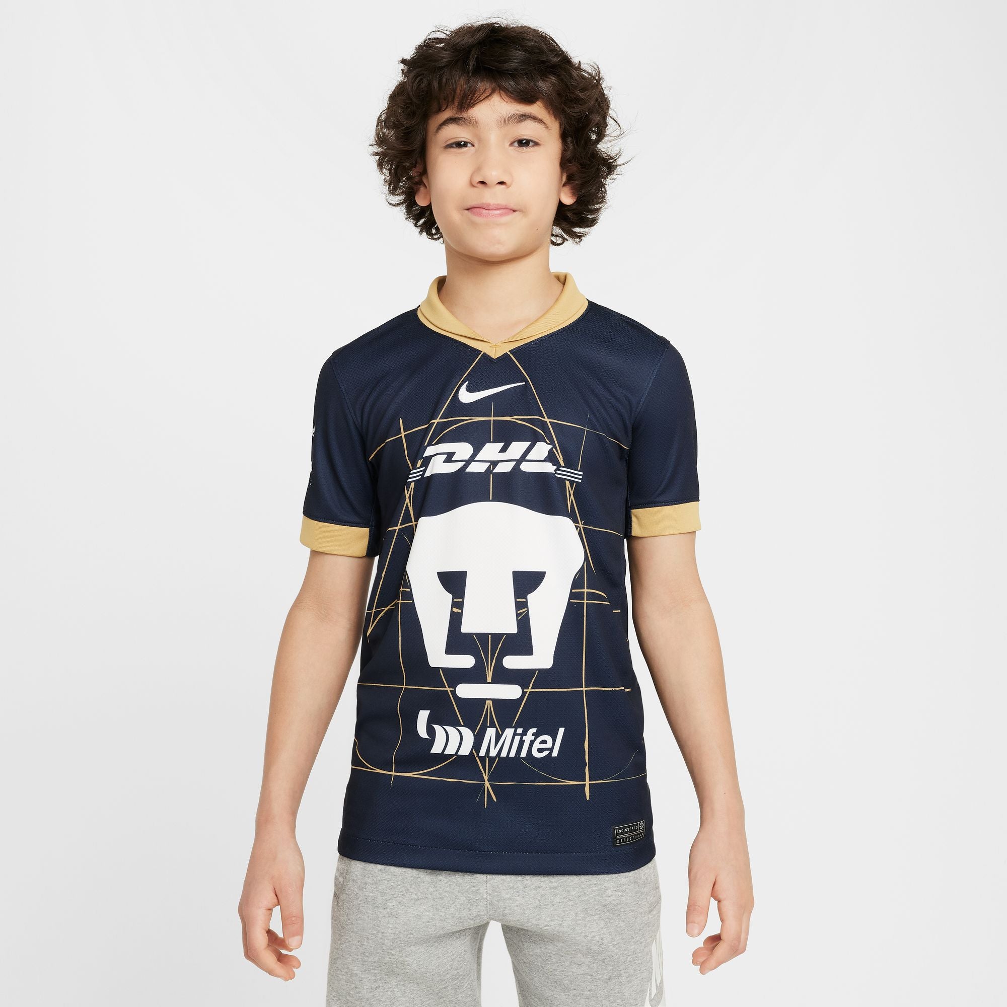 Nike Pumas UNAM 2024/25 Stadium Away Big Kids' Dri-FIT Soccer Replica Jersey - FN9127-451-NIKE by Nike | Available at Niky's Sports
