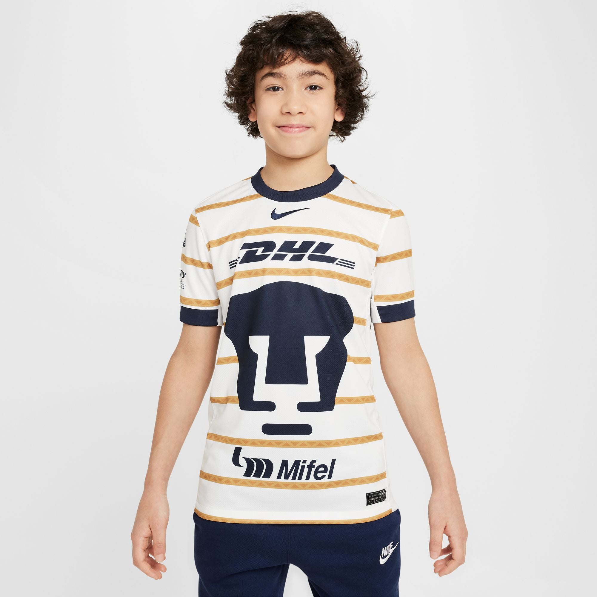 Nike Pumas UNAM 2024/25 Stadium Home Big Kids' Dri-FIT Soccer Replica Jersey - FN9128-100-NIKE by Nike | Available at Niky's Sports