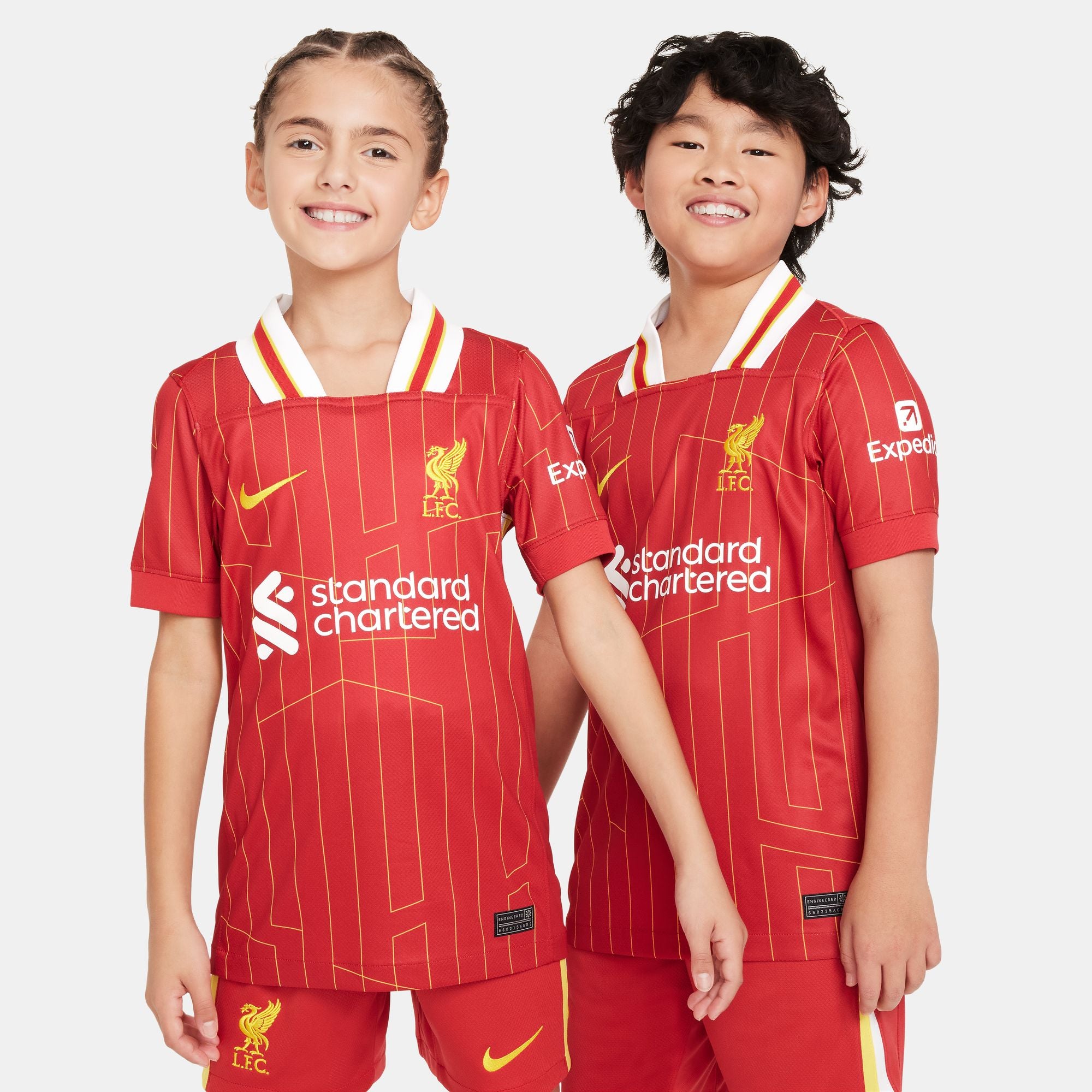 Nike Liverpool FC 2024/25 Stadium Home Big Kids' Dri-FIT Soccer Replica Jersey - FN9154-688-NIKE by Nike | Available at Niky's Sports