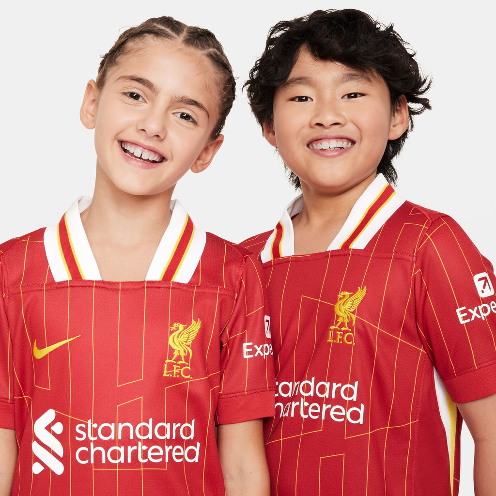Nike Liverpool FC 2024/25 Stadium Home Big Kids' Dri-FIT Soccer Replica Jersey - FN9154-688-NIKE by Nike | Available at Niky's Sports