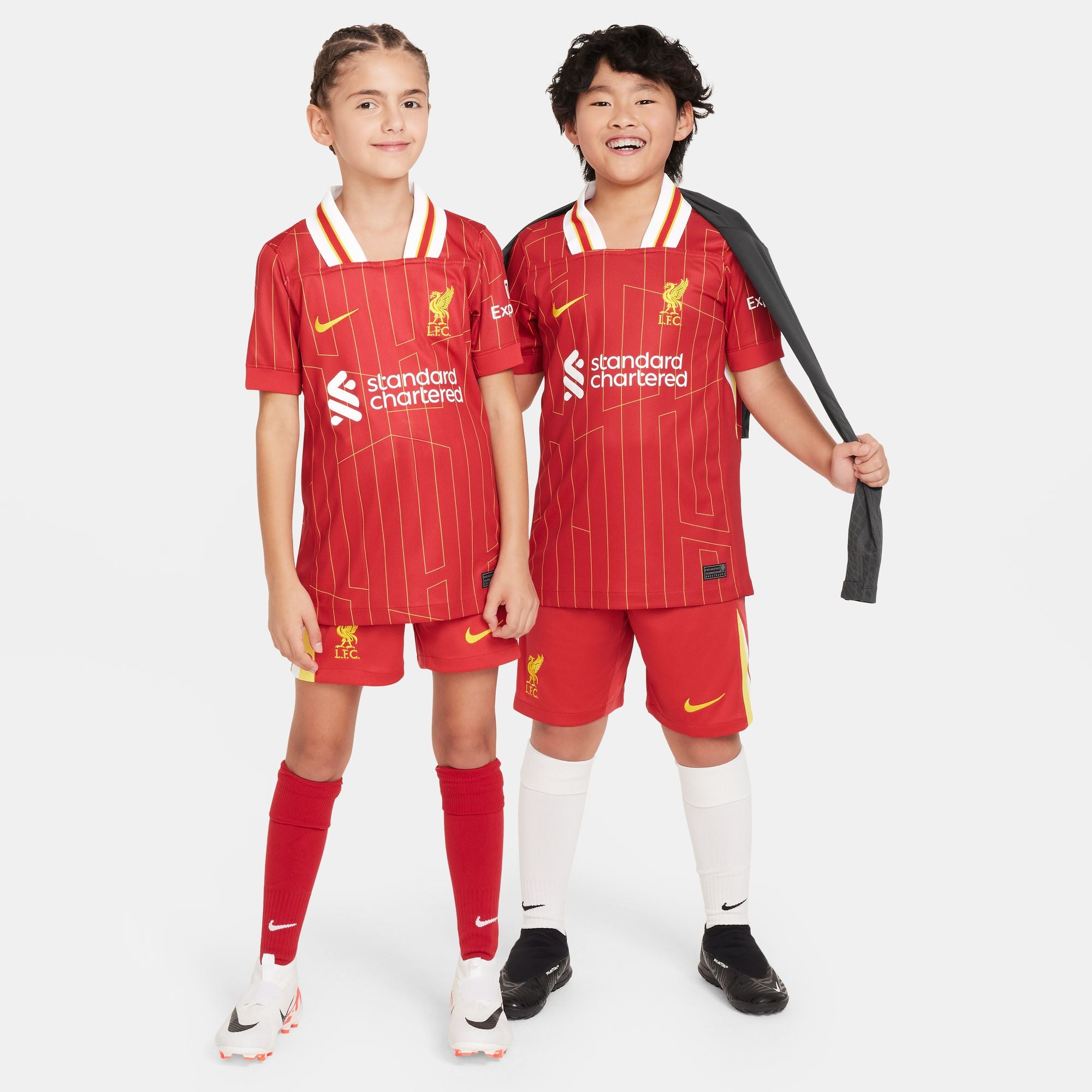 Nike Liverpool FC 2024/25 Stadium Home Big Kids' Dri-FIT Soccer Replica Jersey - FN9154-688-NIKE by Nike | Available at Niky's Sports