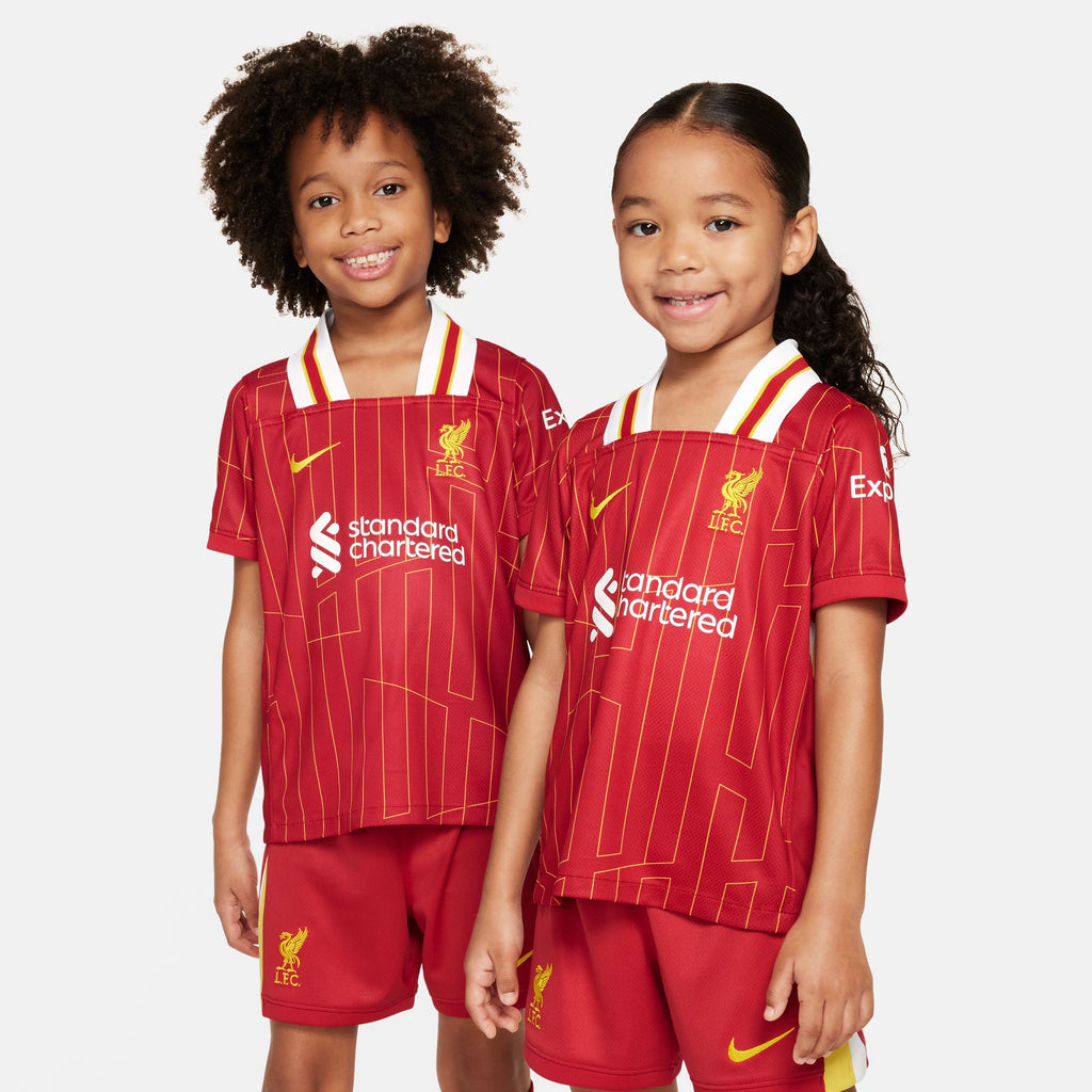 Nike Liverpool FC 2024 Stadium Home Little Kids' Soccer Replica 3-Piece Kit - FN9234-688-NIKE by Nike | Available at Niky's Sports