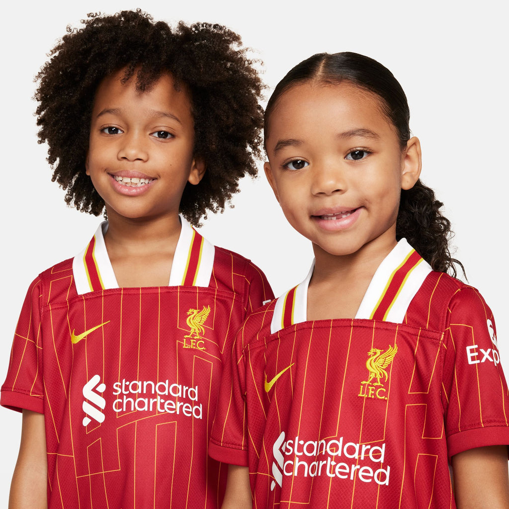 Nike Liverpool FC 2024 Stadium Home Little Kids' Soccer Replica 3-Piece Kit - FN9234-688-NIKE by Nike | Available at Niky's Sports