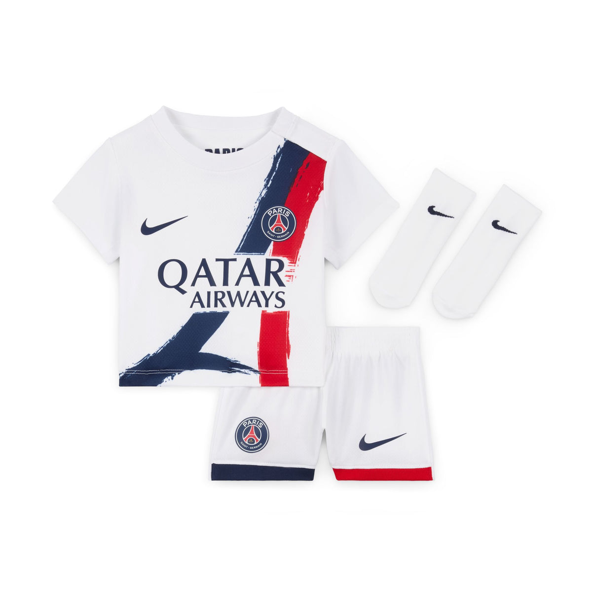 Nike Paris-Saint Germain 2024 Stadium Away Baby/Toddler Soccer Replica 3-Piece Kit - FN9240-101-NIKE by Nike | Available at Niky&#39;s Sports