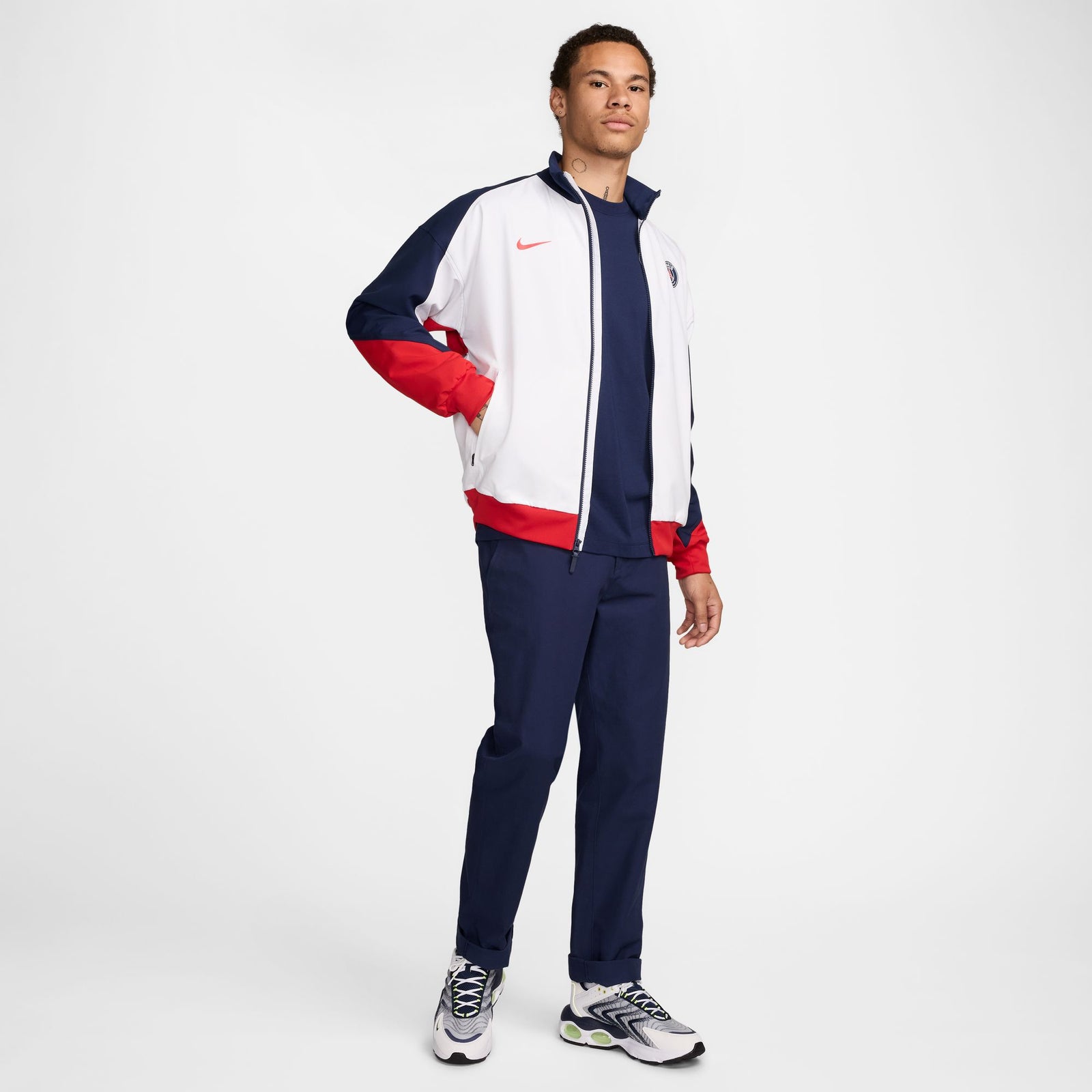 Nike Paris Saint-Germain Strike Men's Dri-FIT Soccer Jacket - FN9799-100-NIKE by Nike | Available at Niky's Sports