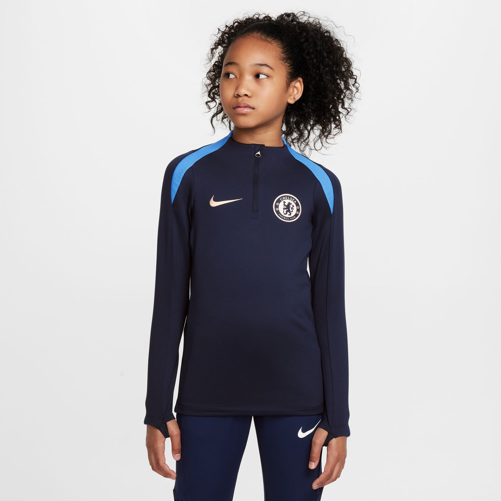 Nike Chelsea FC Strike Big Kids' Dri-FIT Soccer Drill Top - FN9933-454-NIKE by Nike | Available at Niky's Sports