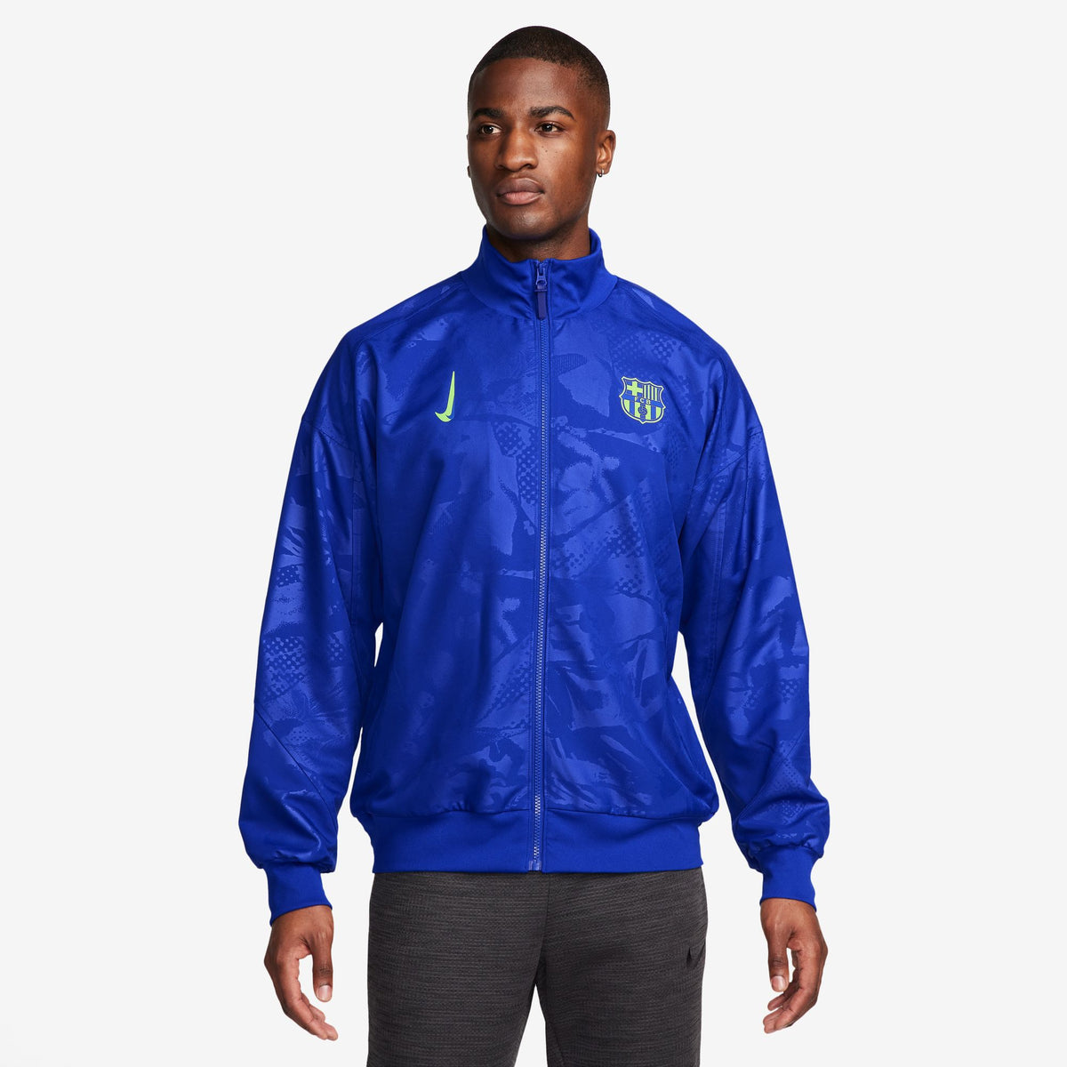 Nike FC Barcelona Strike Third Men&#39;s Dri-FIT Soccer Anthem Jacket - FQ2597-417-NIKE by Nike | Available at Niky&#39;s Sports